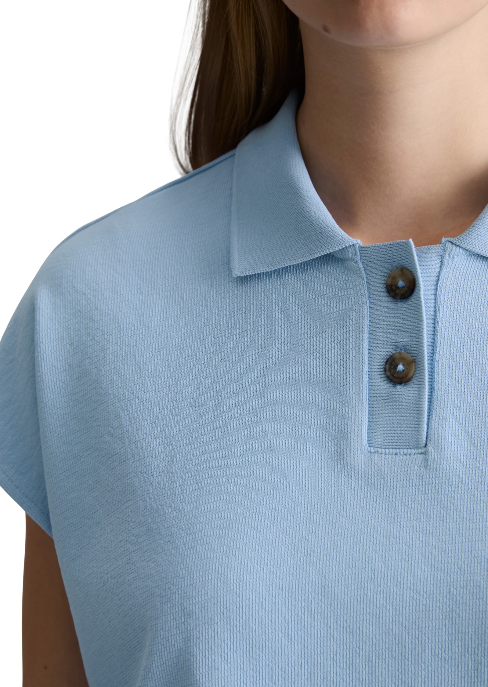 Marc O'Polo DENIM Poloshirt wide aus schwerem Single Jersey