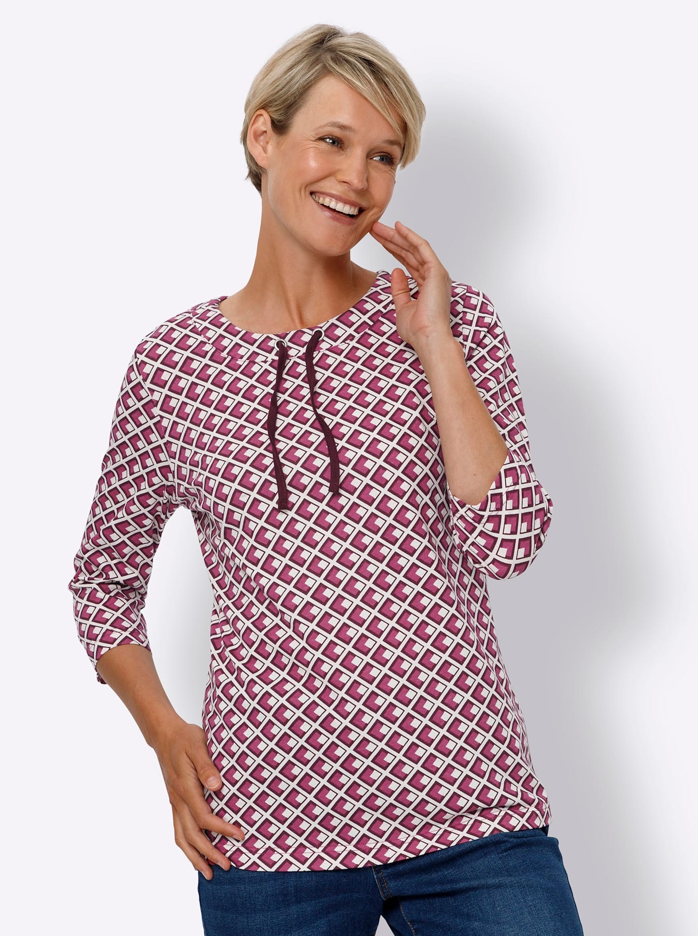 Classic Basics Damen 3/4-Arm-Shirt »3/4-Arm-Shirt« 1 Stk. tlg. in rot, Größe 56