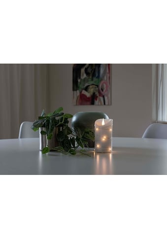 KONSTSMIDE LED-Kerze »Weihnachtsdeko«, (1 tlg.), LED Echtwachskerze, weiß, mit 3D... kaufen
