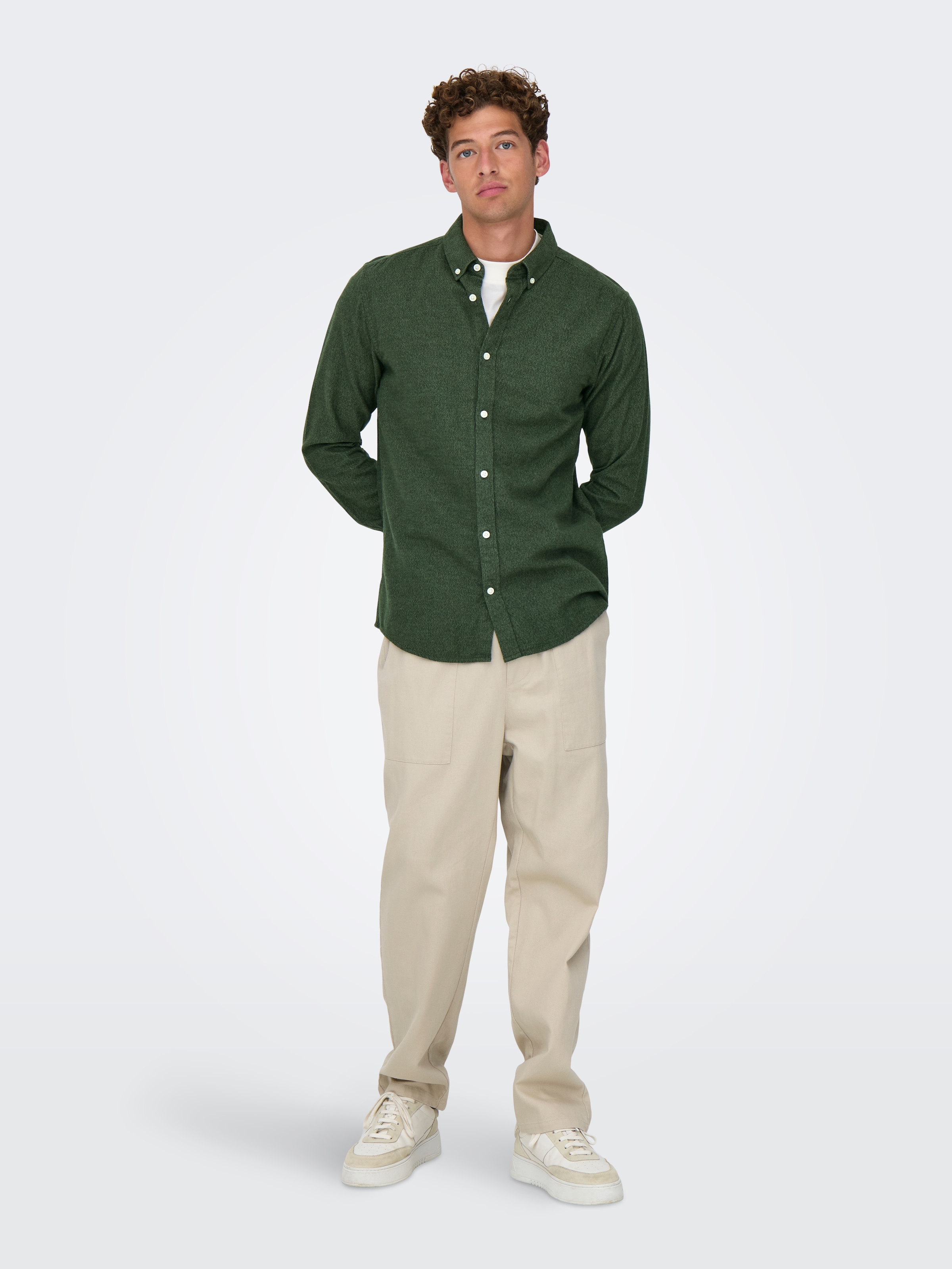 ONLY & SONS Langarmhemd »ONSNIKOLA LS MELANGE SHIRT OTL«