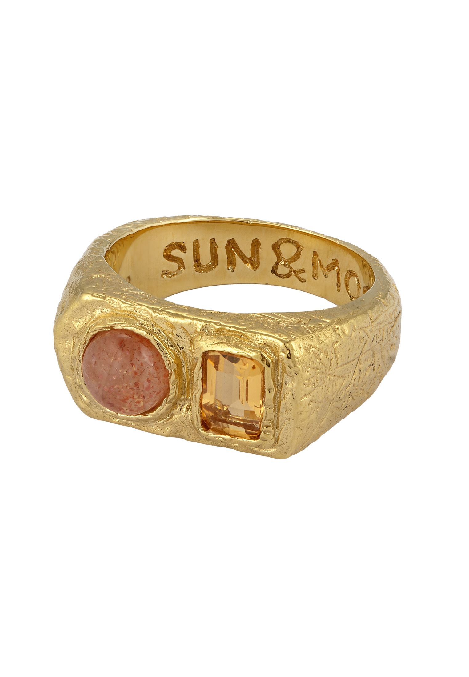 HAZE & GLORY Siegelring »Ring Siegelring Citrin Sonnenstein 925 Sterling Silber - Shake It Up«