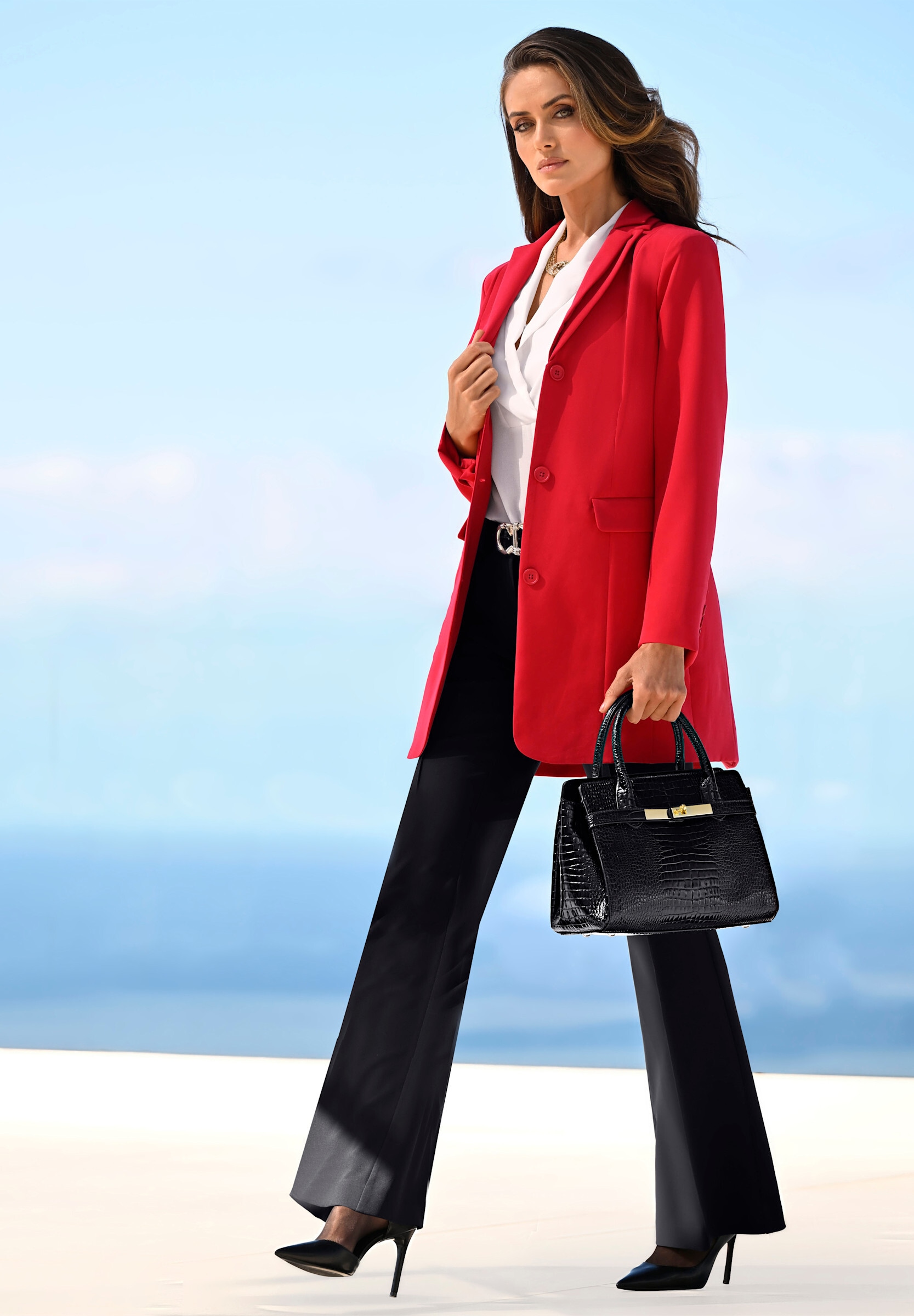 heine Blusenblazer »Longblazer Longblazer mit doppeltem Revers«