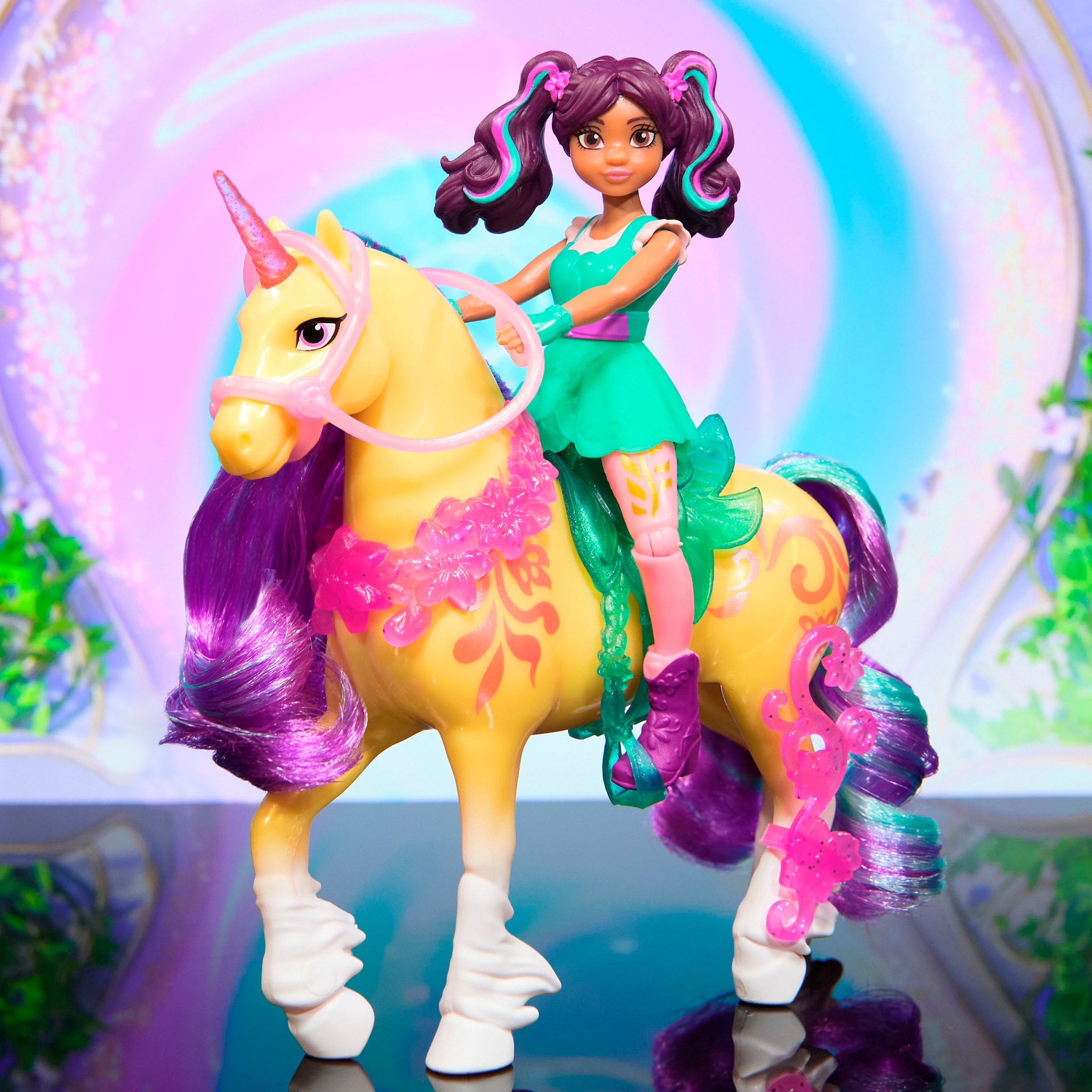 Spin Master Anziehpuppe »Unicorn Academy - Ava & Einhorn Leaf« mit echter Mähne