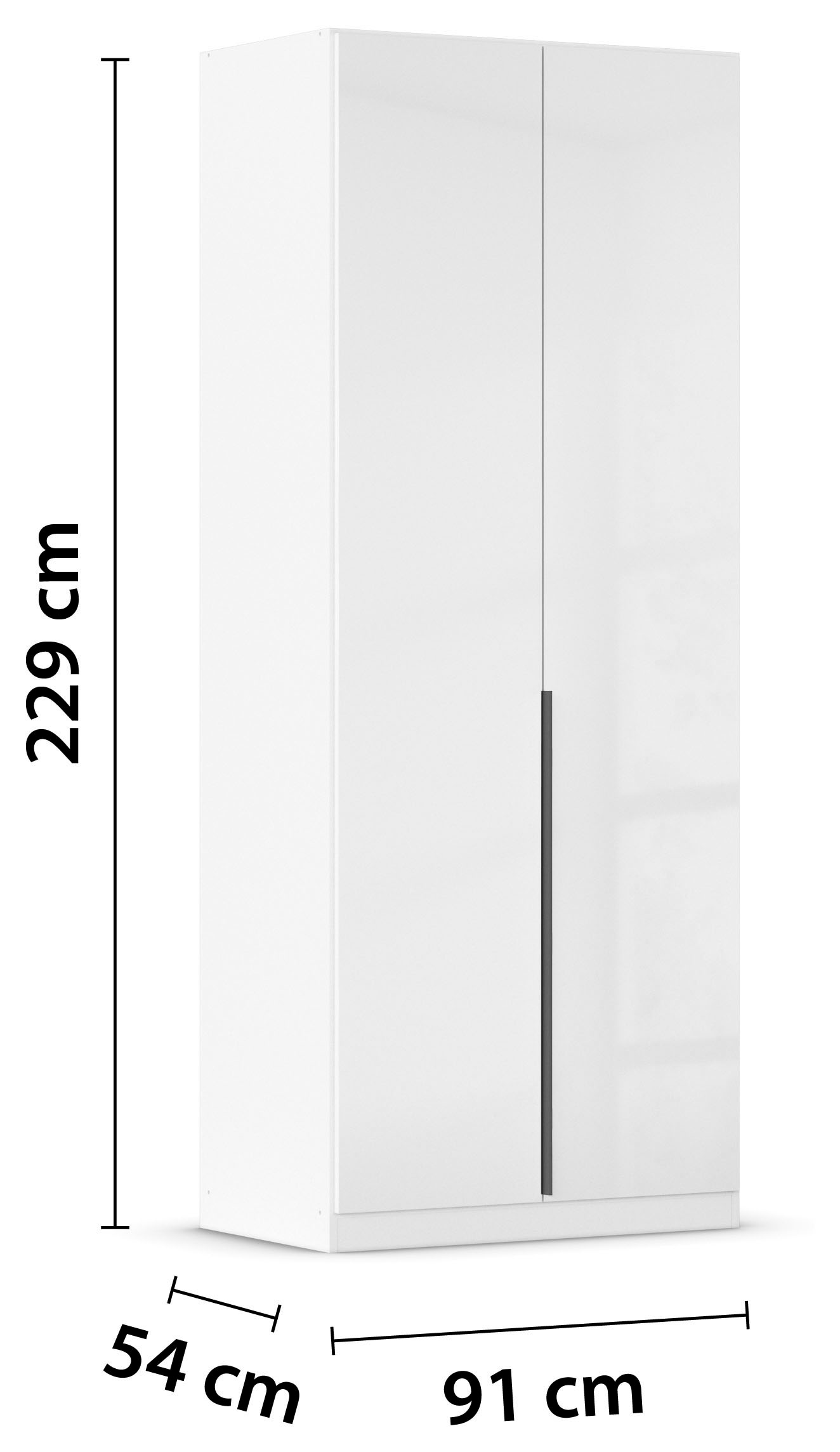 rauch Drehtürenschrank »Kleiderschrank Schrank Garderobe AGORDO TOPSELLER Schlafzimmer«, (in zwei Griff-Farben mit Dekor- oder Hochglanzfront), durchdachte Innenausstattung, in 6 Breiten und 2 Höhen MADE IN GERMANY