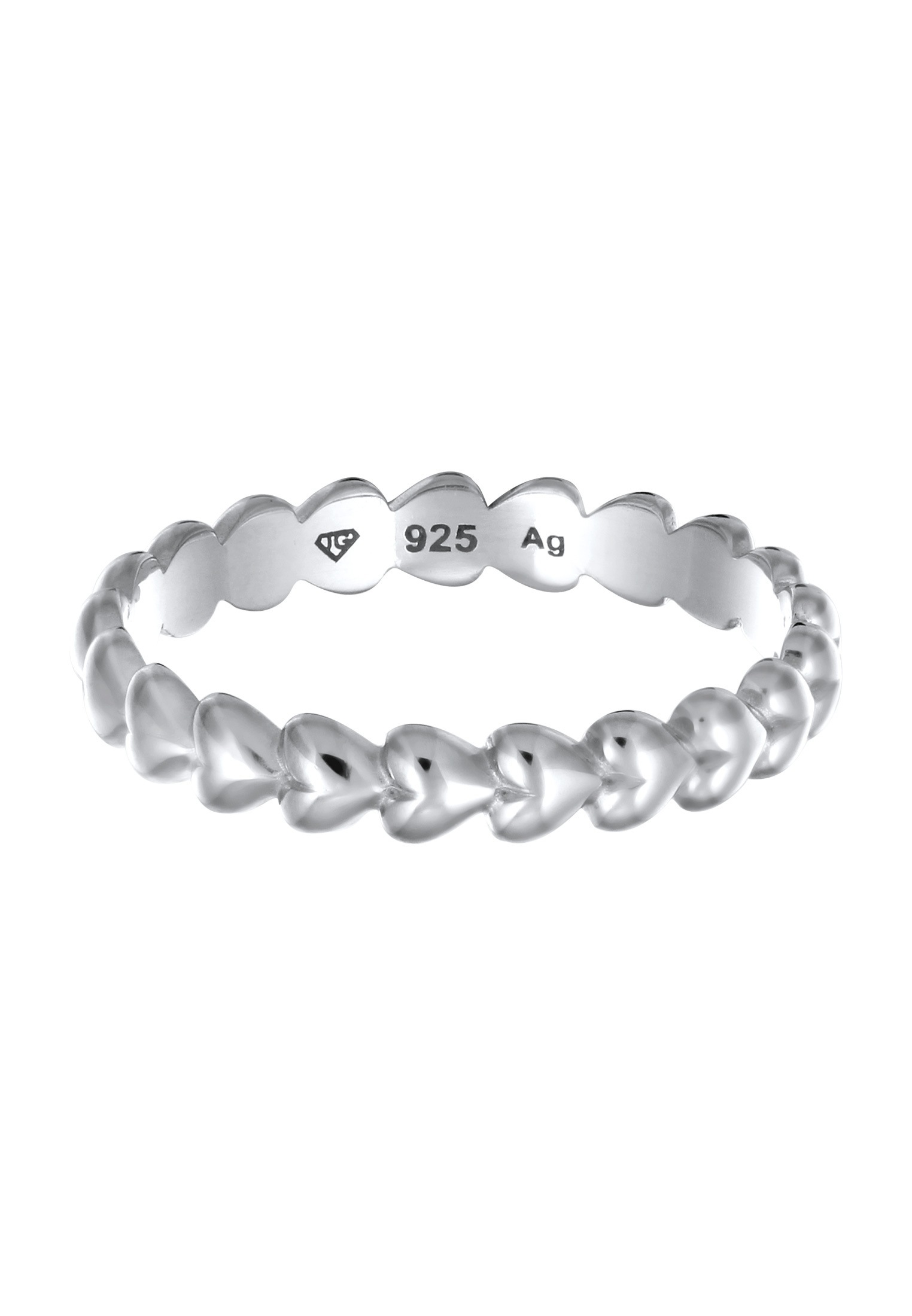 Elli Silberring »Ring Bandring Herz 925 Sterling Silber«