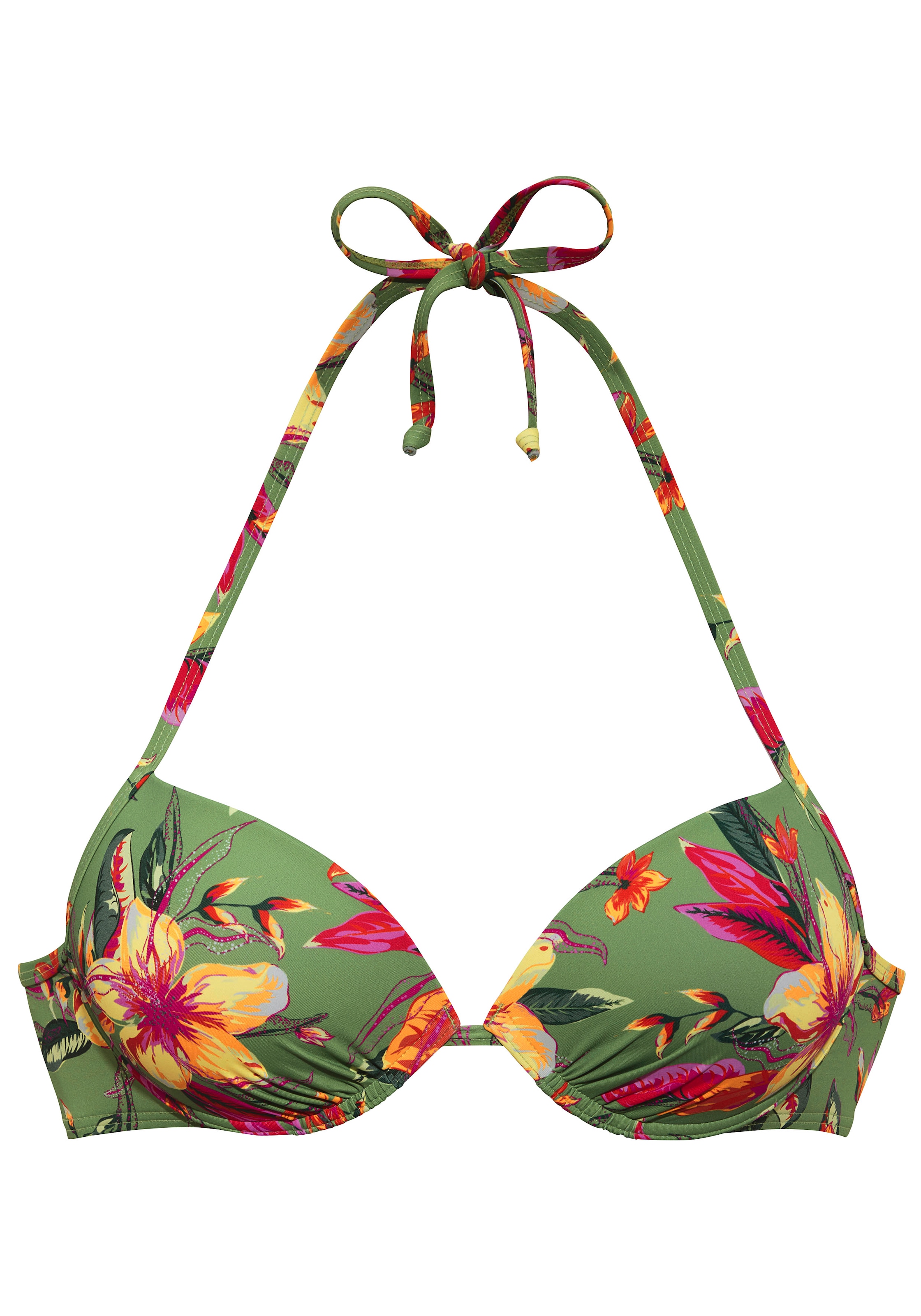 LASCANA Push-Up-Bikini-Top »Malia«, mit tropischem Print