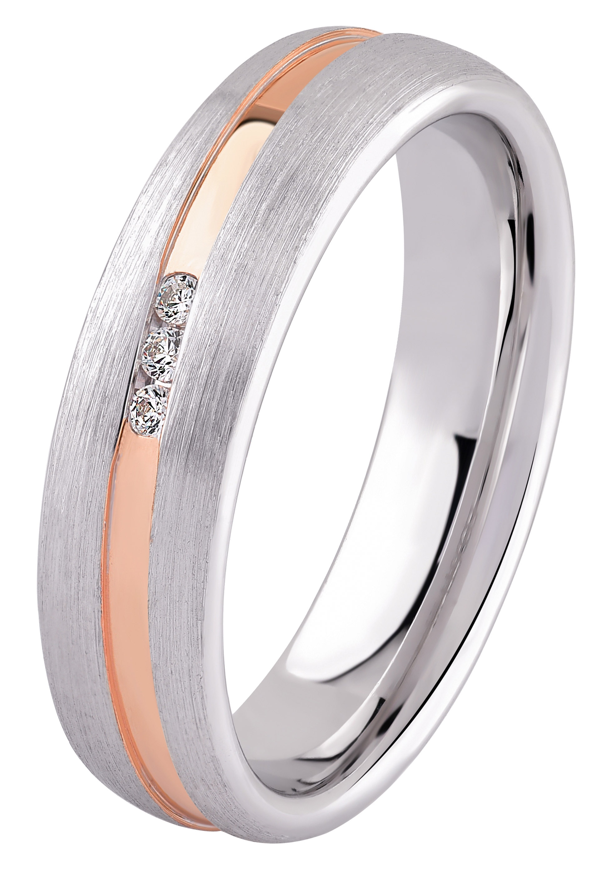DOOSTI Trauring »Schmuck Geschenk Silber 925 Trauring Ehering Partnerring LIEBE«, wahlweise mit oder ohne Zirkonia