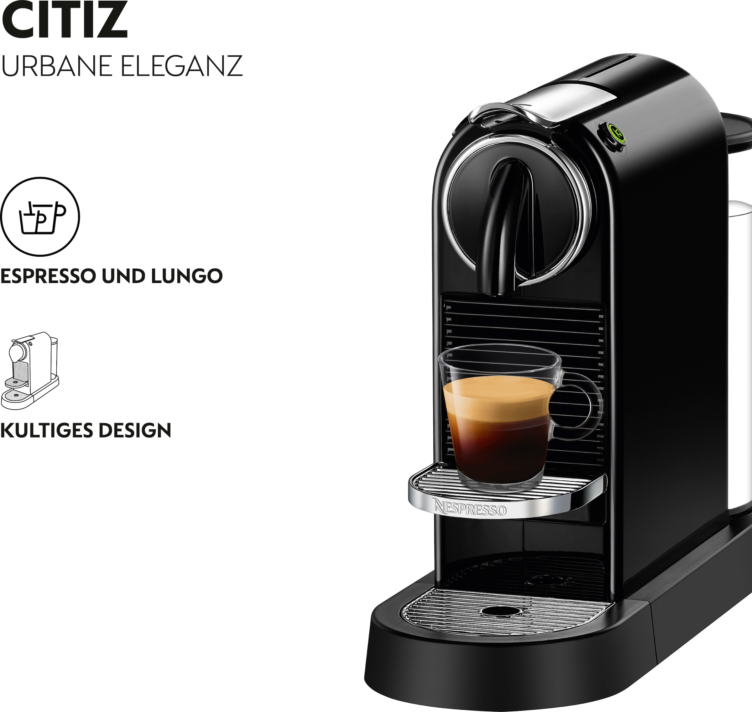 »CITIZ 7 EN bei Black«, Kapseln inkl. kaufen Kapselmaschine OTTO DeLonghi, Nespresso mit Willkommenspaket jetzt von 167.B
