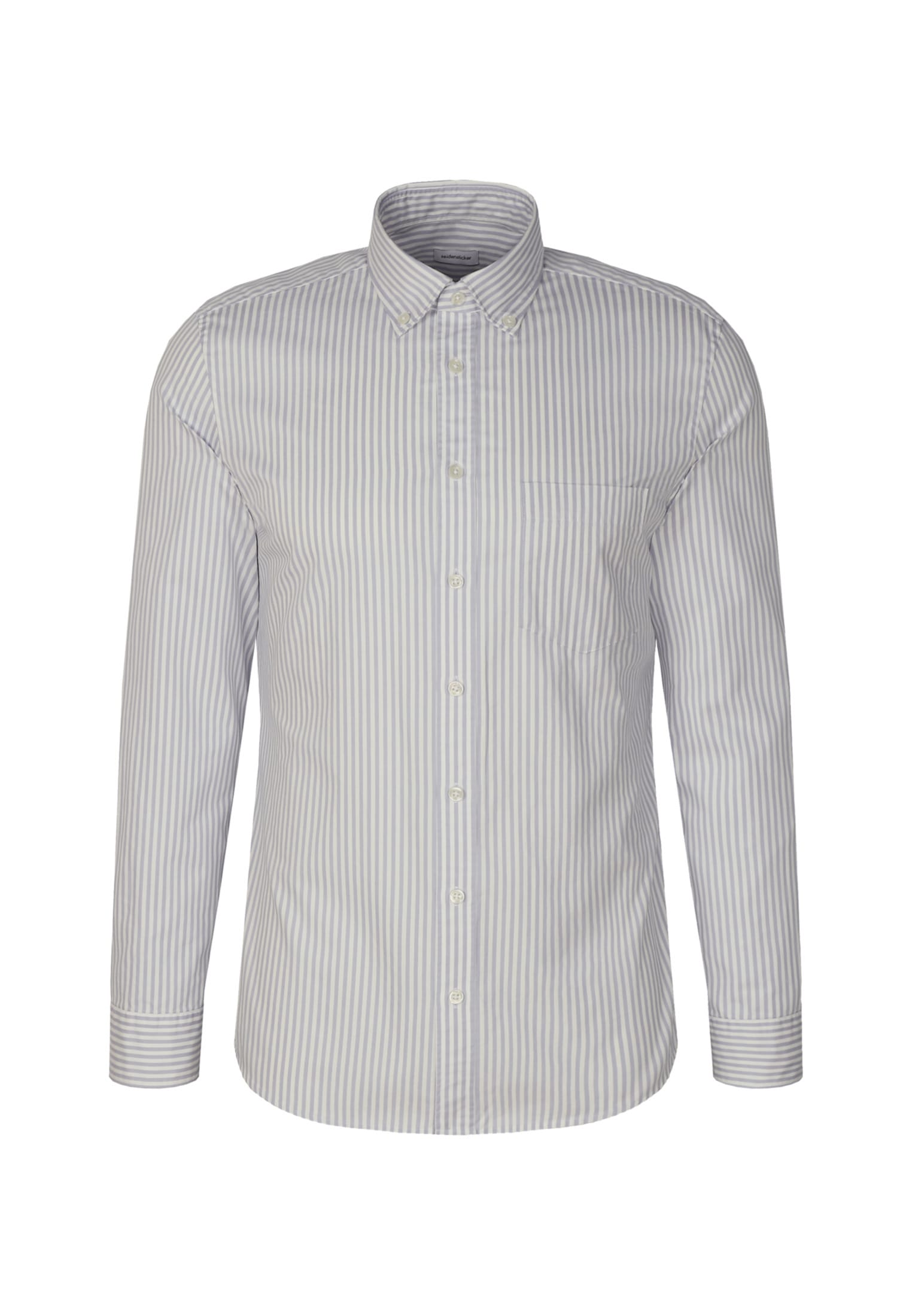seidensticker Businesshemd »Schwarze Rose«, Slim Langarm Button-Down-Kragen Streifen