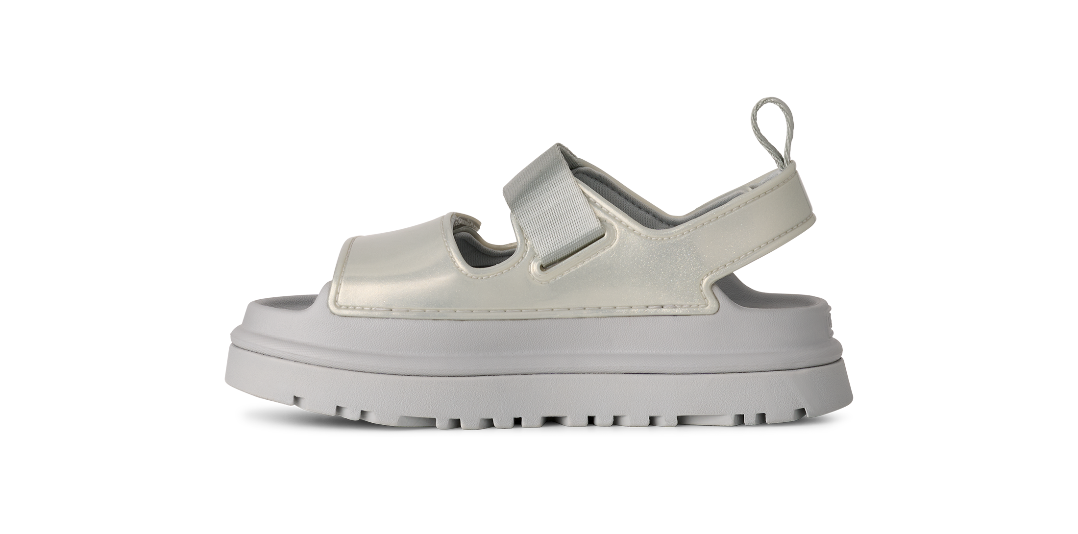 UGG Sandale »GOLDENGLOW GLOSSY SPARKLES«  Klettschuh, Sommerschuh mit trendy Plateausohle