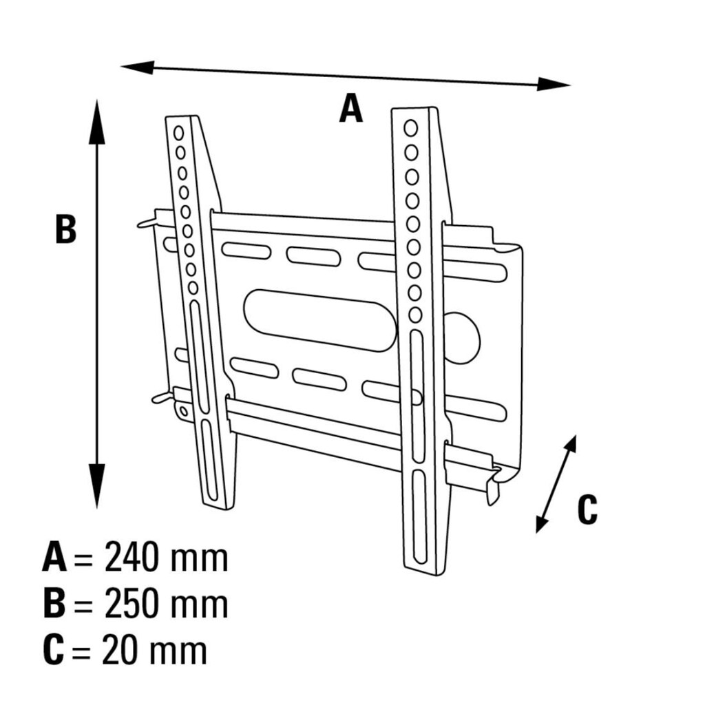 Hama TV-Wandhalterung »TV Wandhalter, Fernsehhalterung, flach, 48 - 94 cm (19" - 37"), 32"«