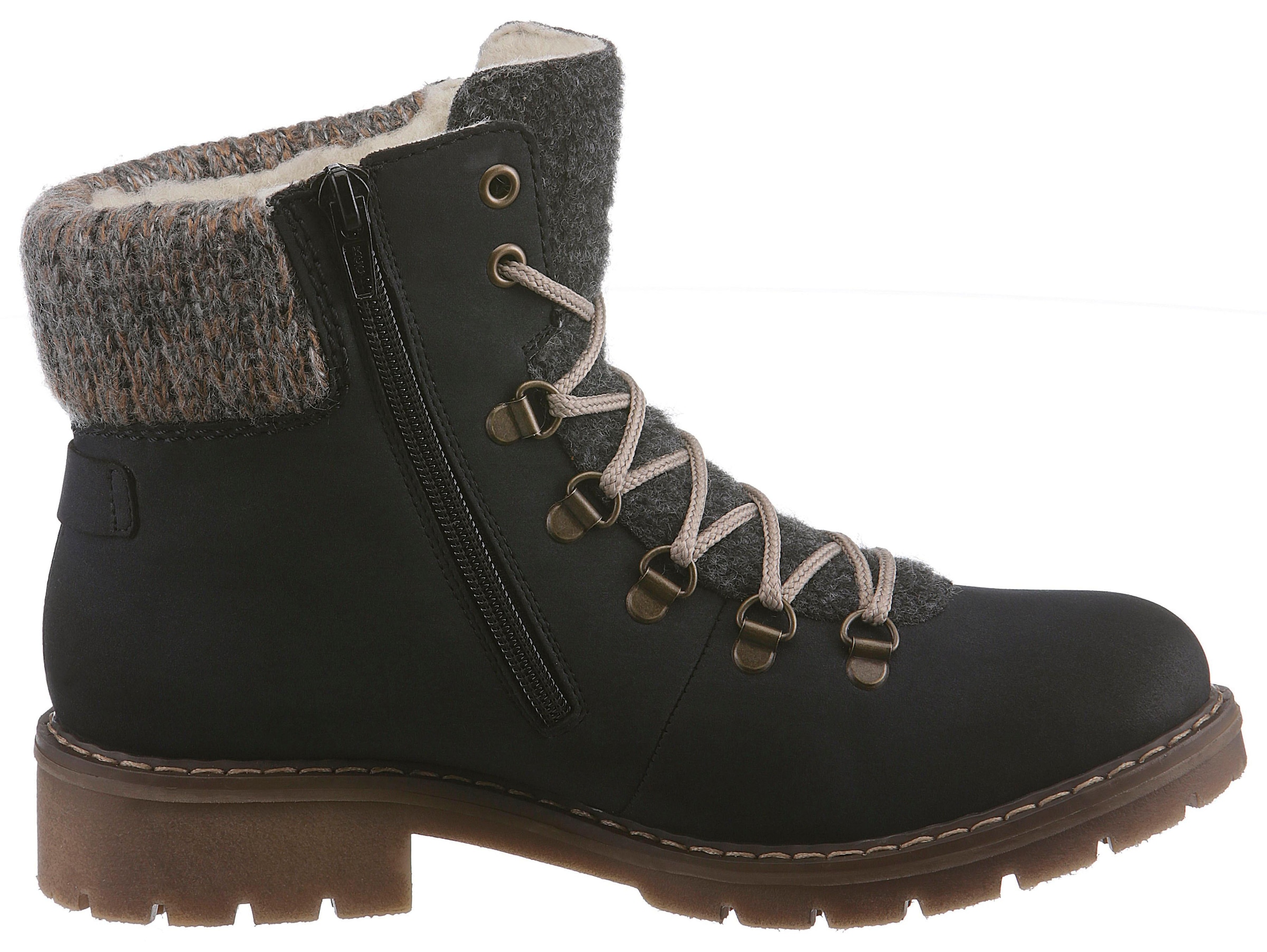 Rieker Winterstiefelette, mit Strickrand und Rieker-TEX