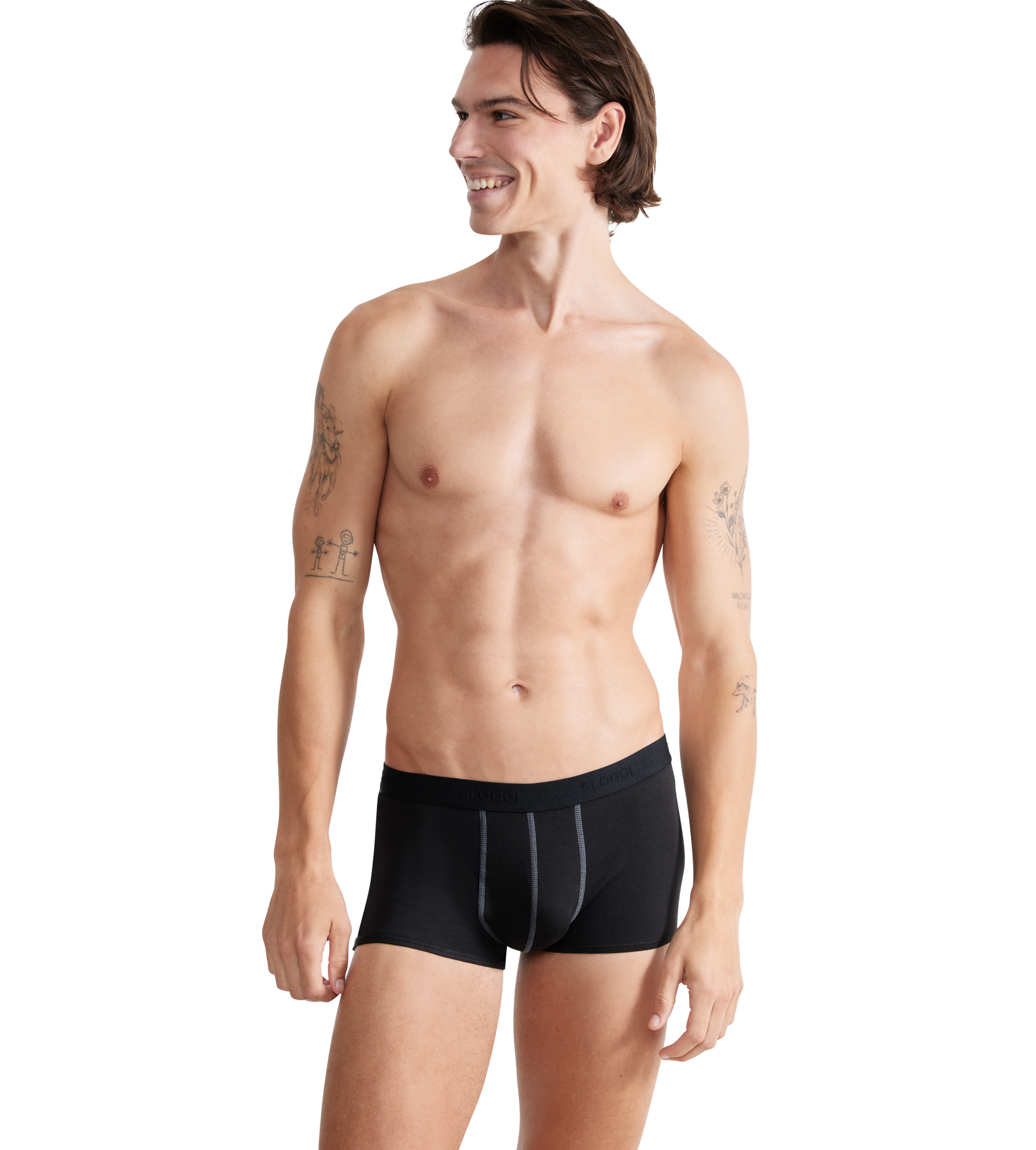 sloggi Retro Pants »men 24/7 Hipster 2P«, (2er Pack), weich und atmungsaktiv