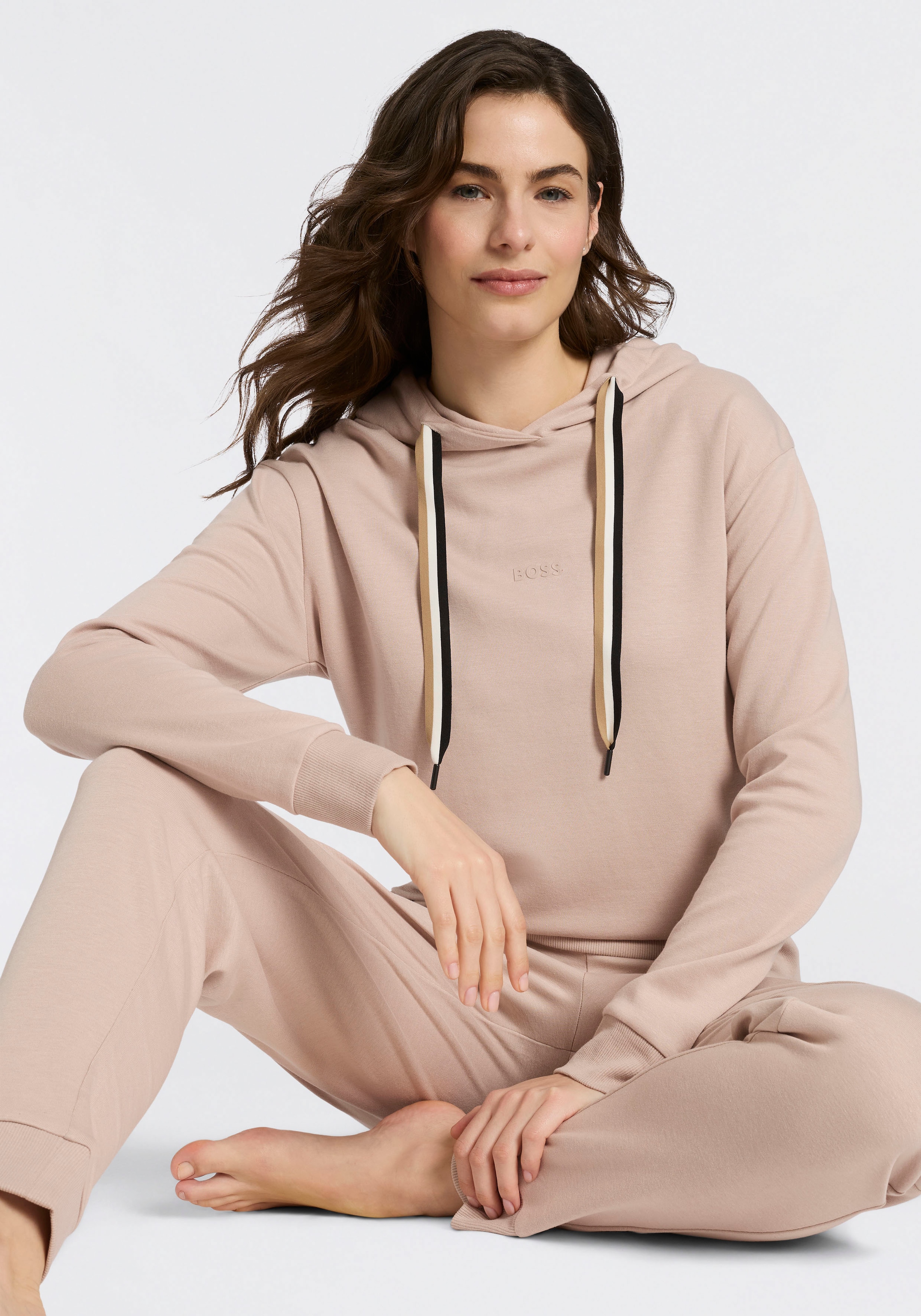 BOSS Hoodie »CP Stripe Hoodie«, mit kontrastfarbener Kordel
