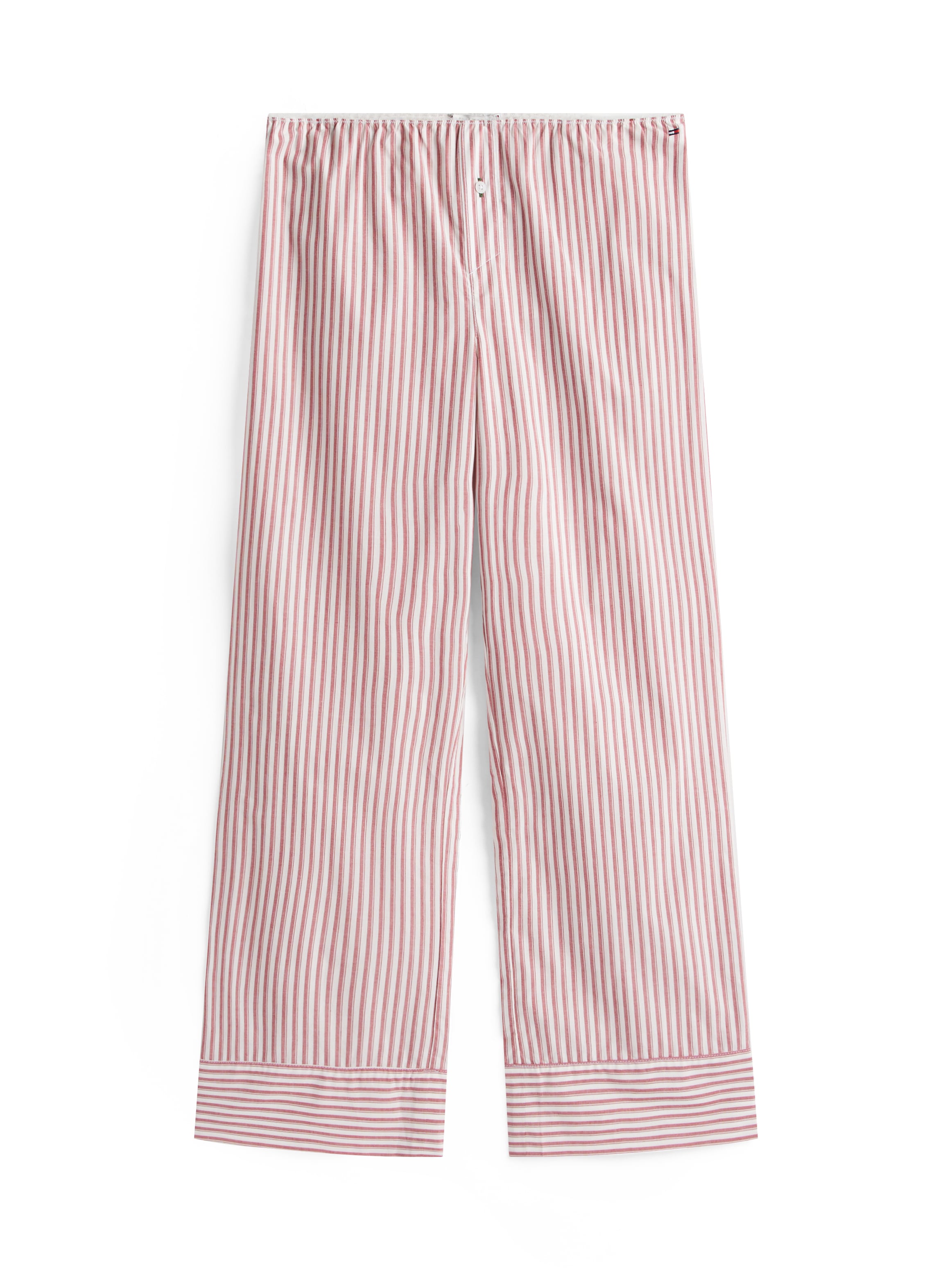 Tommy Hilfiger Underwear Pyjama »POINTELLE POPLIN« Set, 2 tlg. relaxed fit, Oberteil mit quadratischem Ausschnitt, Hose gestreift