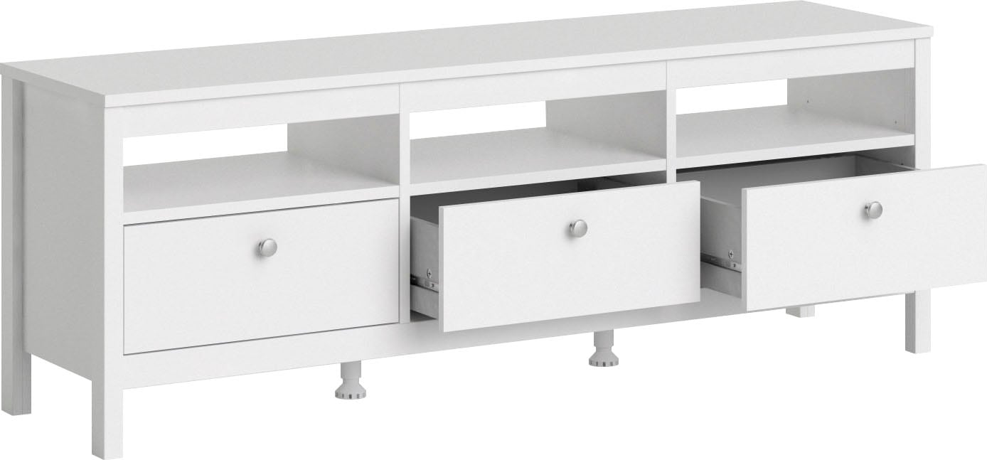 Home affaire TV-Bank »Madrid, TV-Möbel, Fernsehtisch, TV-Unit, Media-Möbel, Sideboard,«, mit 3 Schubladen und 3 offenen Fächern, Breite 151 cm, Höhe 54 cm