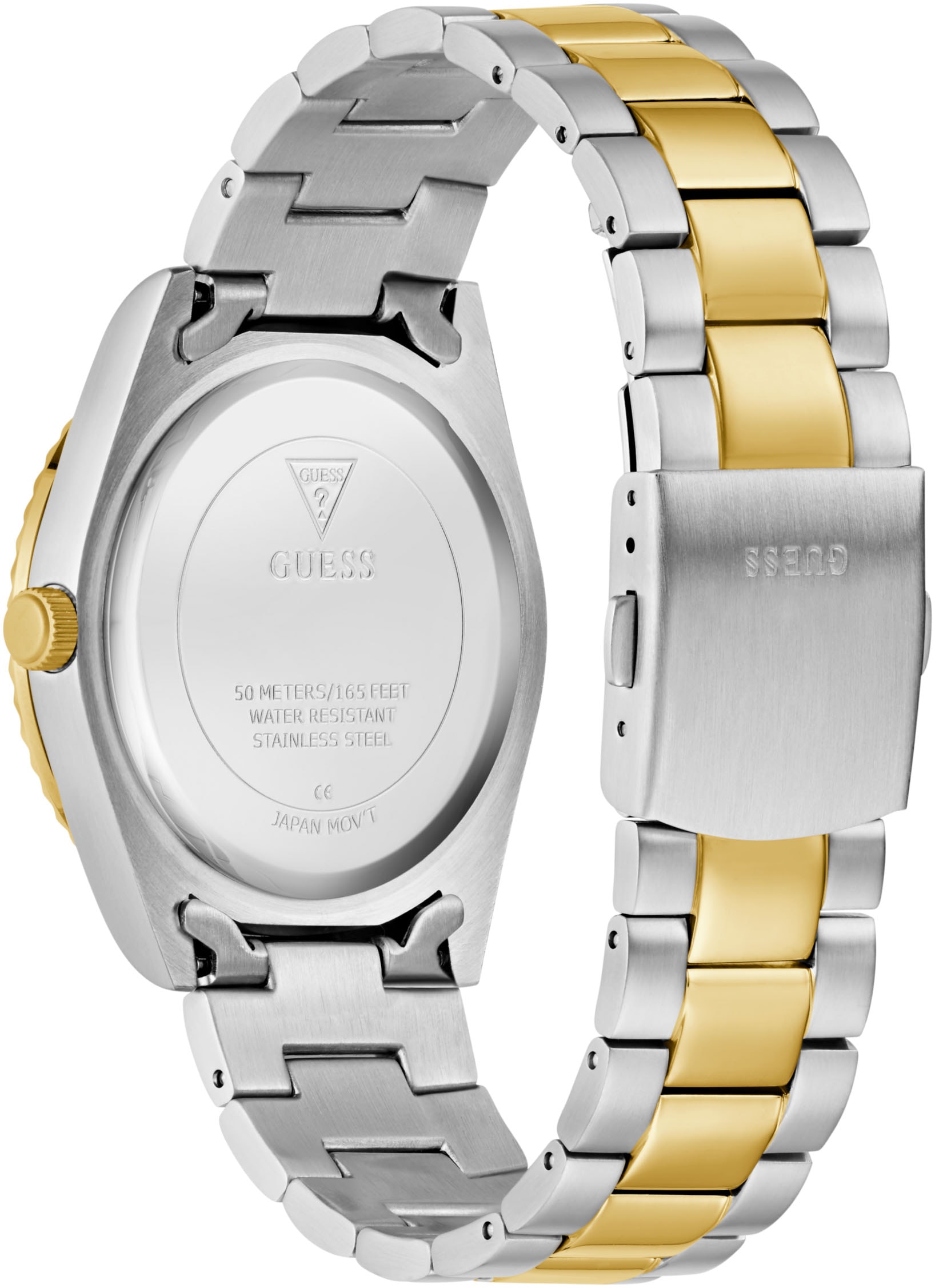 Guess Quarzuhr »CONNOISSEUR« Armbanduhr, Herrenuhr, Datum, Wochentag, Edelstahlarmband