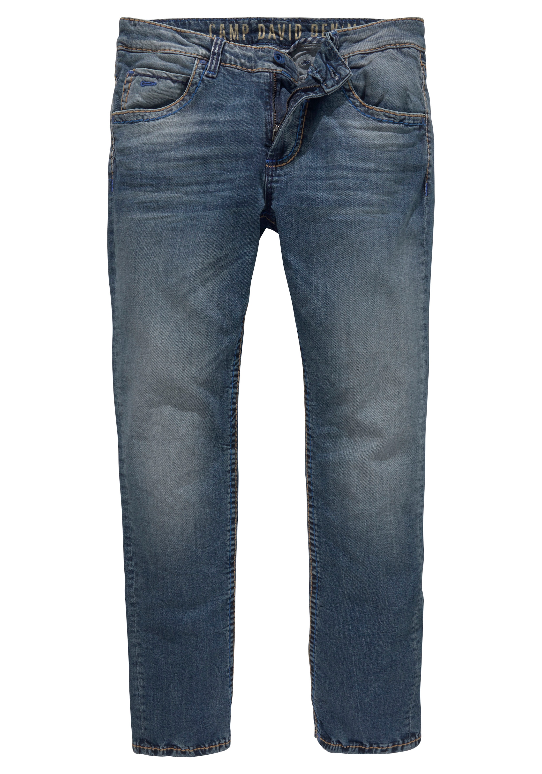 CAMP DAVID Straight-Jeans »NI:CO:R611«, mit markanten Steppnähten