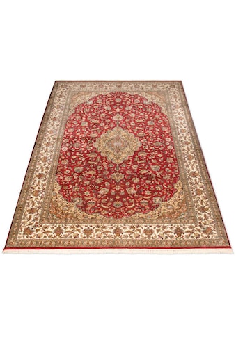 morgenland Teppich »Kaschmir Seide Teppich handgeknüpft rot«, rechteckig, 5 mm Höhe kaufen