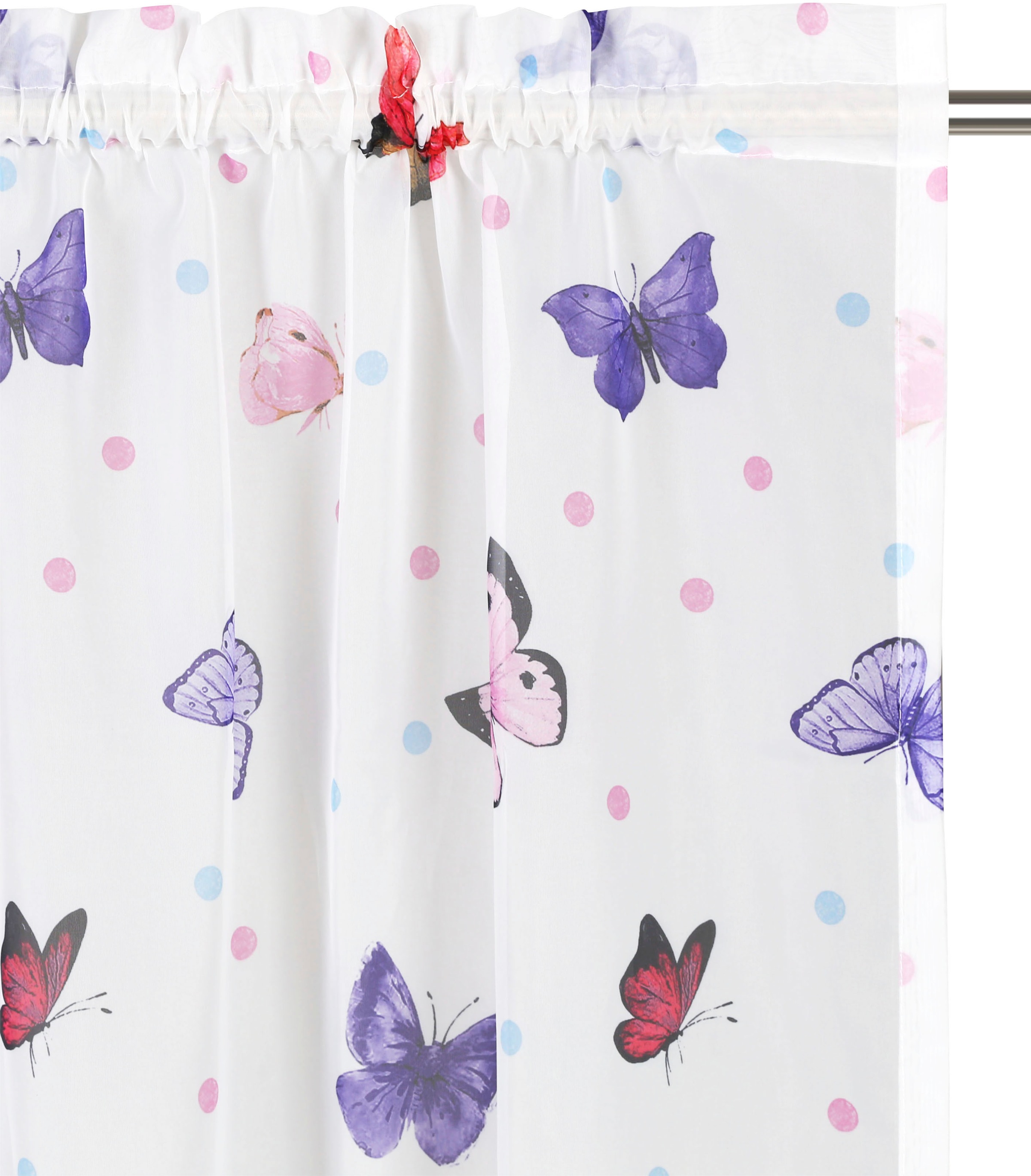 Lüttenhütt Gardine »Schmetterling«, (1 bestellen gewebt, Größen OTTO verschiedene Kindergardine, bei transparent, St.)