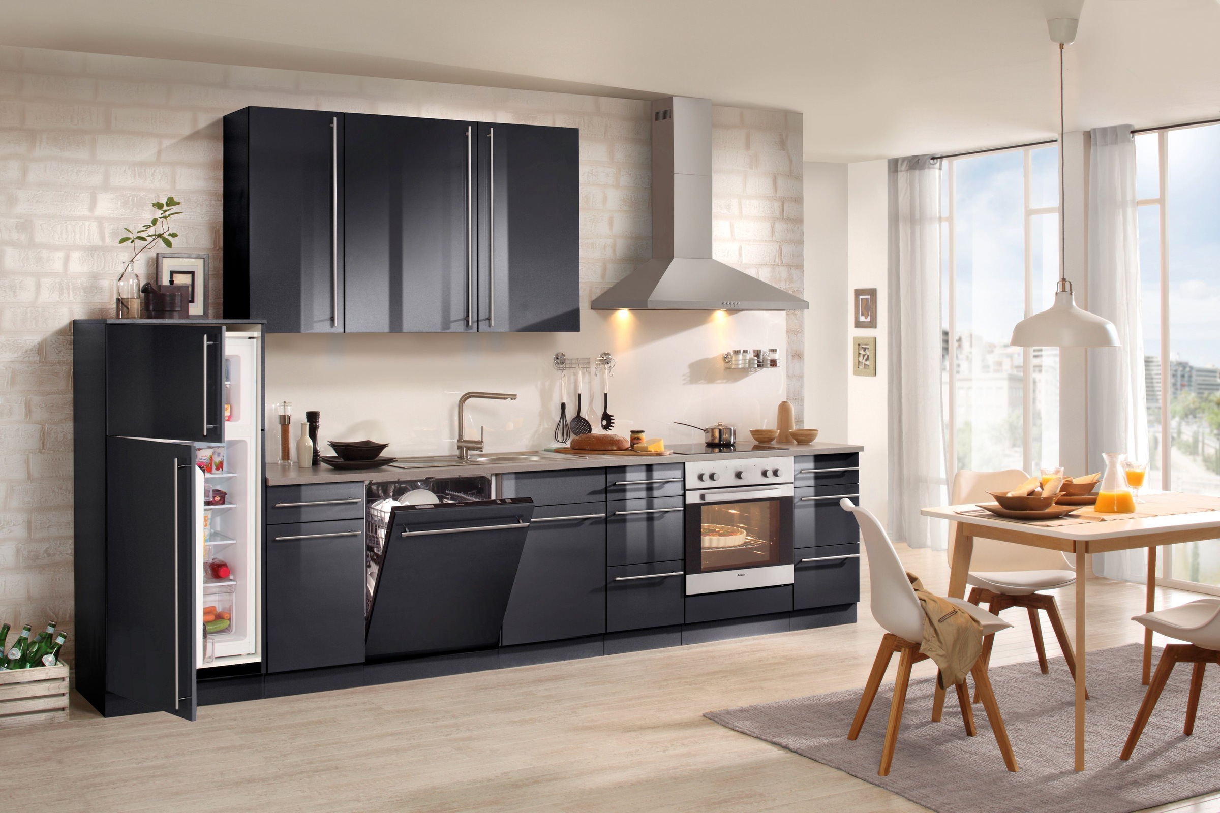 wiho Küchen Hängeschrank »Chicago«, 50 cm breit, 90 cm hoch, für viel Stauraum