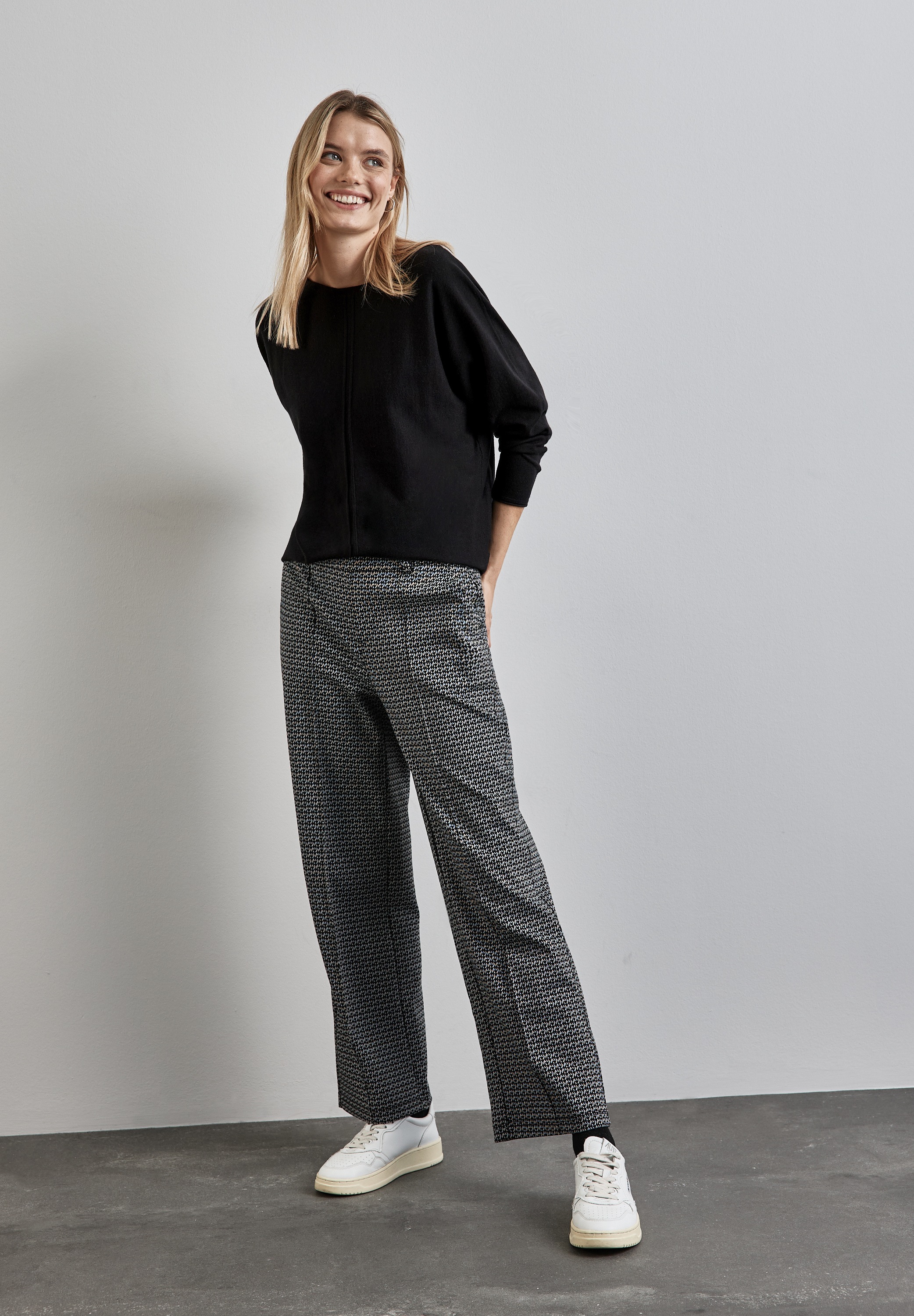 STREET ONE Strickpullover, im Dolman-Stil, mit U-Boot-Ausschnitt