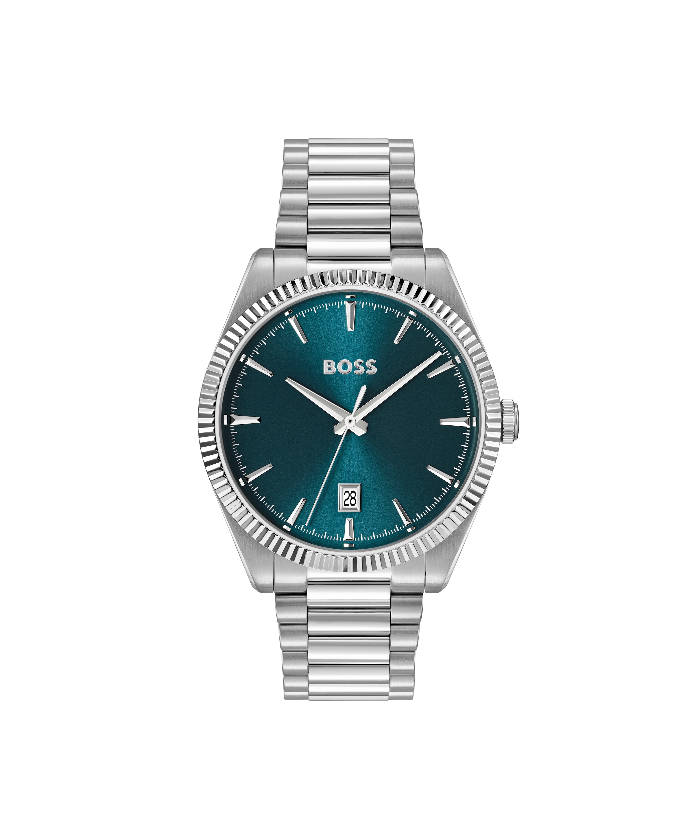 BOSS Quarzuhr »CHESWICK« Armbanduhr, Herrenuhr, Edelstahlarmband, analog, Tag