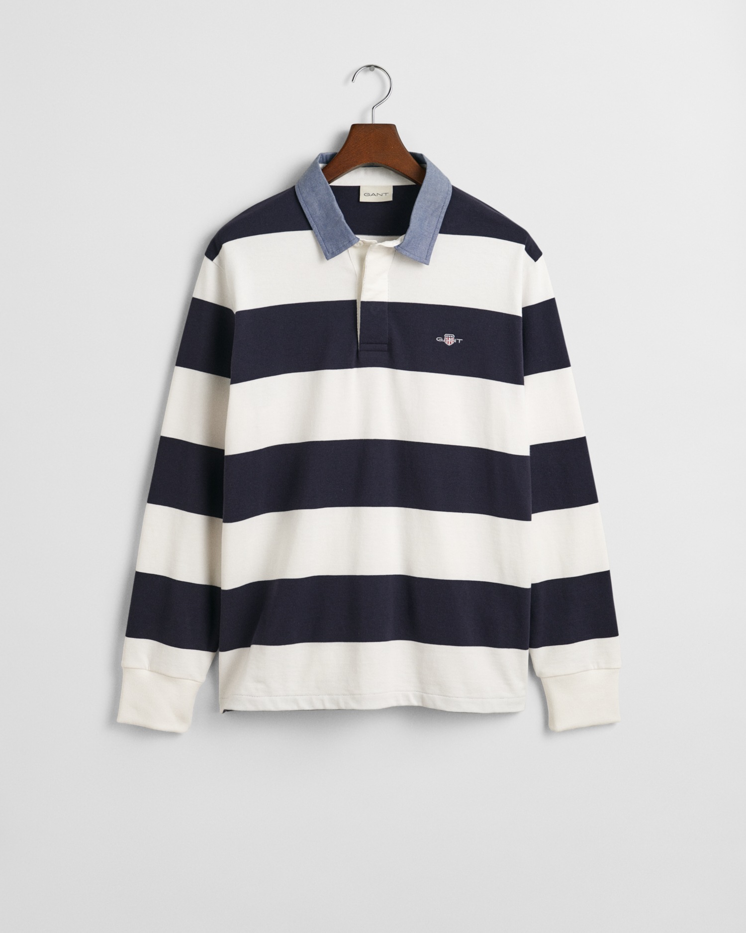 Gant Langarm-Poloshirt »REG CHAMBRAY STRIPE HEAVY RUGGER«