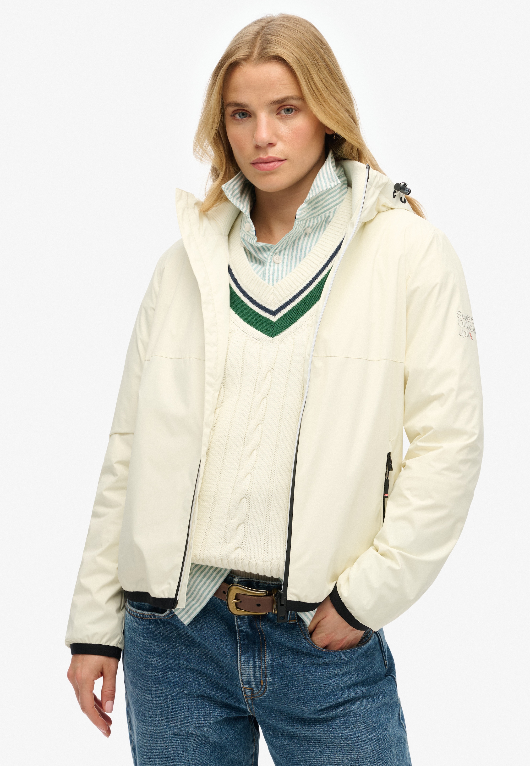 Superdry Outdoorjacke »HOODED LOGO WINDBREAKER JACKET«, mit Kapuze