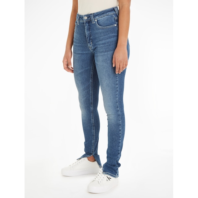 Calvin Klein Jeans Skinny-fit-Jeans »HIGH RISE SUPER SKINNY ANKLE«, mit  Calvin Klein Jeans Leder-Badge am hinteren Bundabschluss bei OTTO