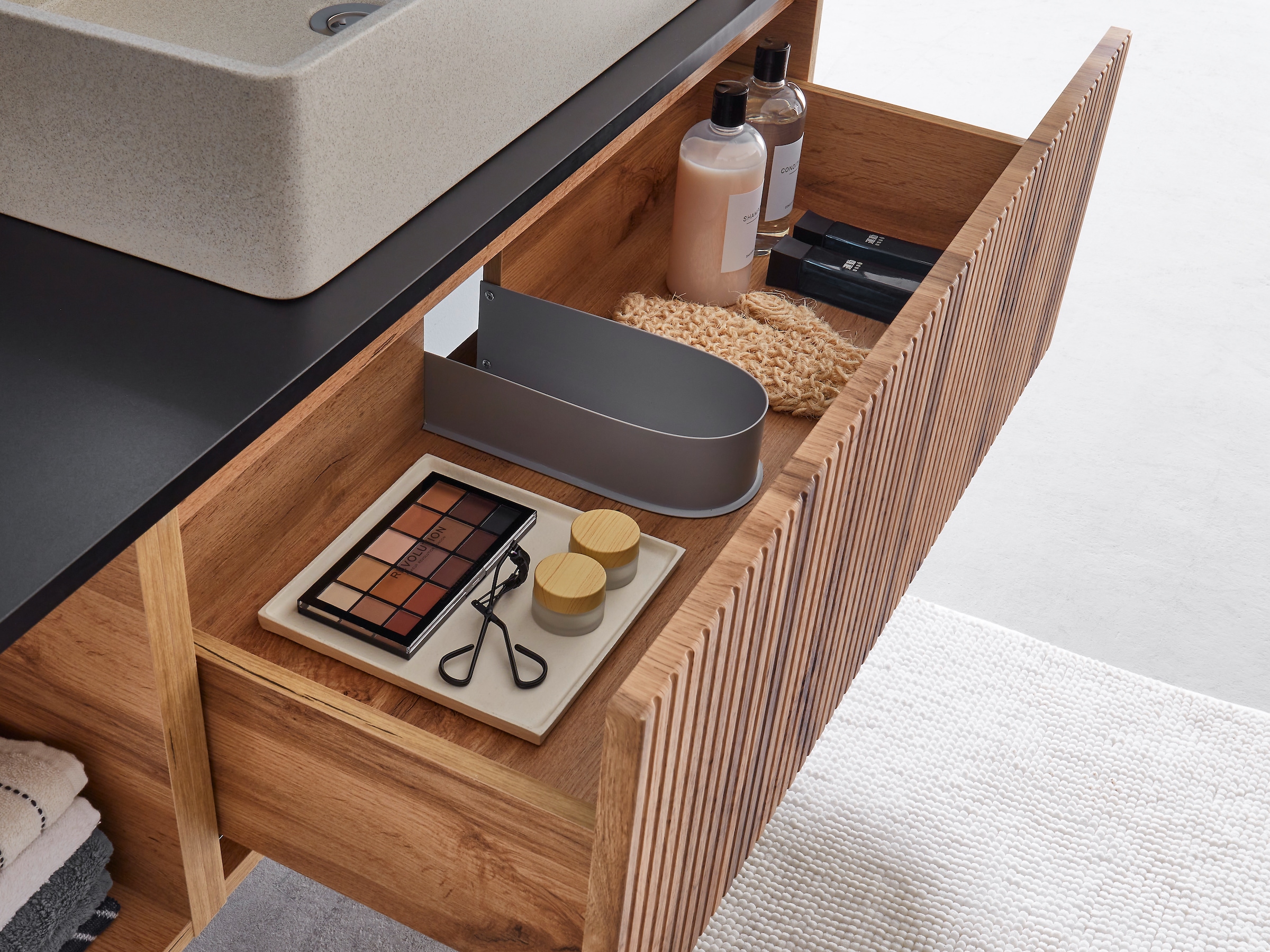 BASIC by Balculina Hochschrank »Loris BxHxT 40x140x32 cm« 1 Stk. tlg. Breite 40cm, Softclose, Glastür