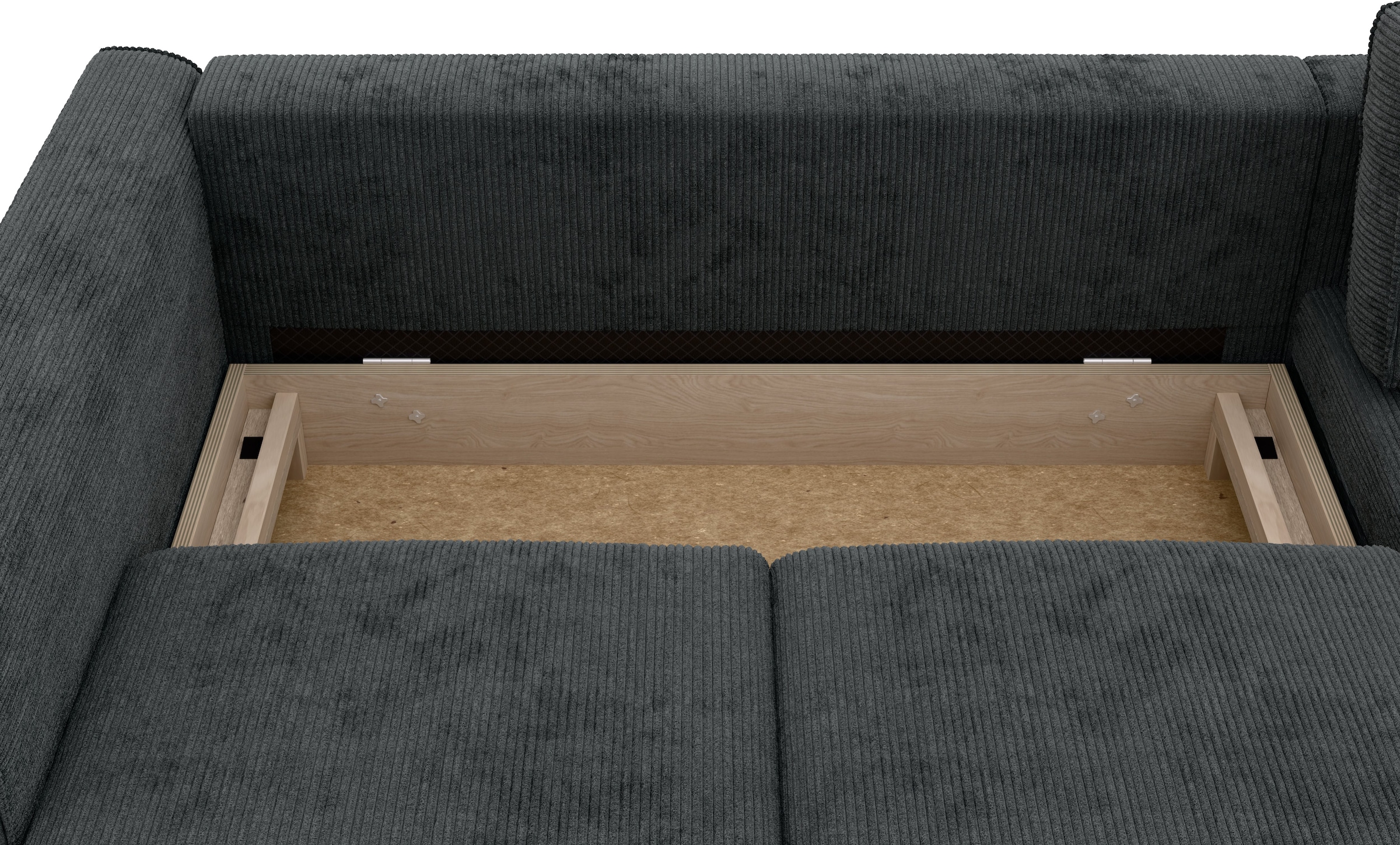 Home affaire Ecksofa »Booster Couch wahlweise mit Schlaffunktion und Bettkasten-auch in Cord«, Recamiere beidseitig montierbar, Sofa in L-Form, 232 cm