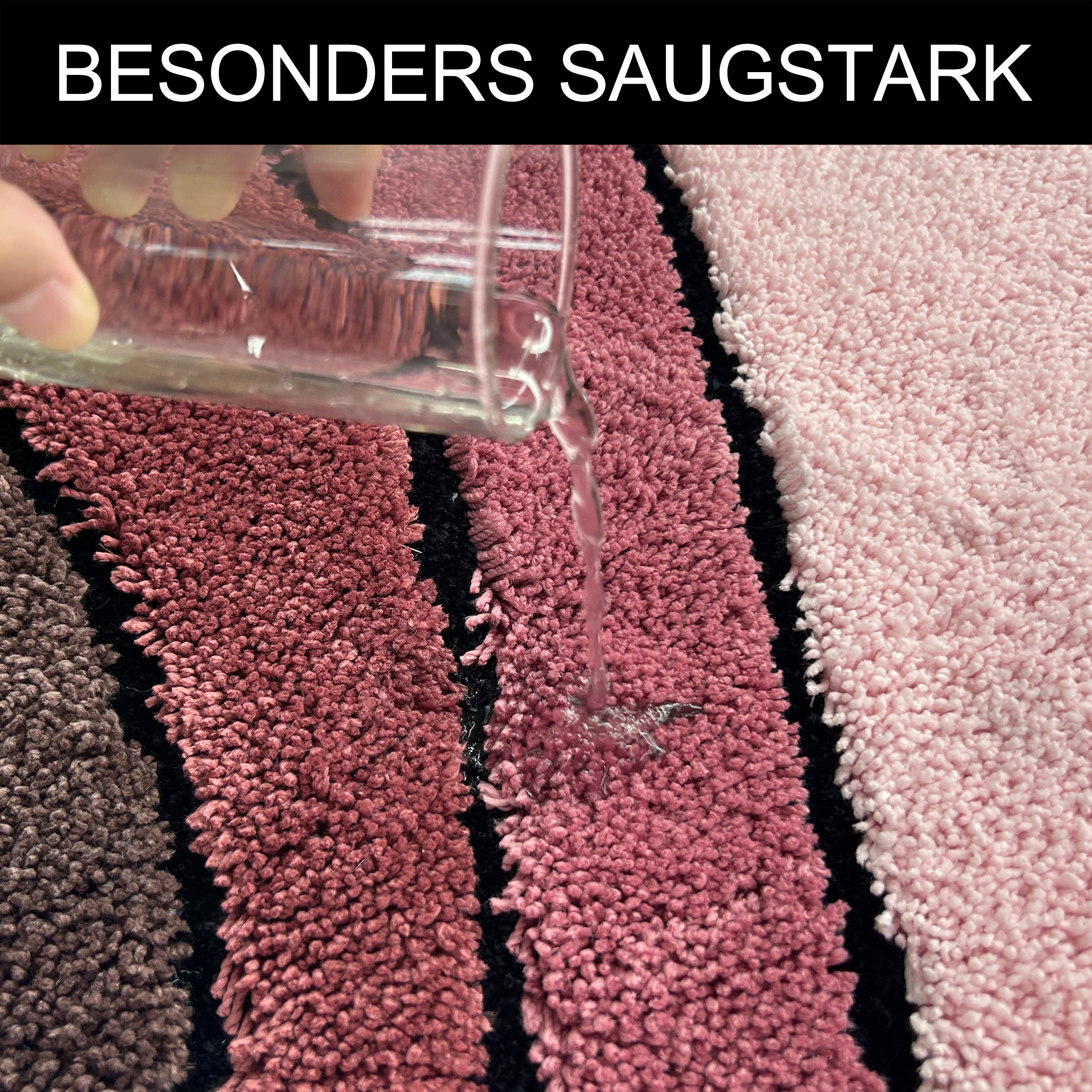 my home Badematte »Josie, Badvorleger, Badezimmer Teppich« Höhe 20 mm rutschhemmend beschichtet fußbodenheizungsgeeignet | schnell trocknend | strapazierfähig Badteppich, Badematten, rechteckig, rund & als 3-tlg. Set erhältlich