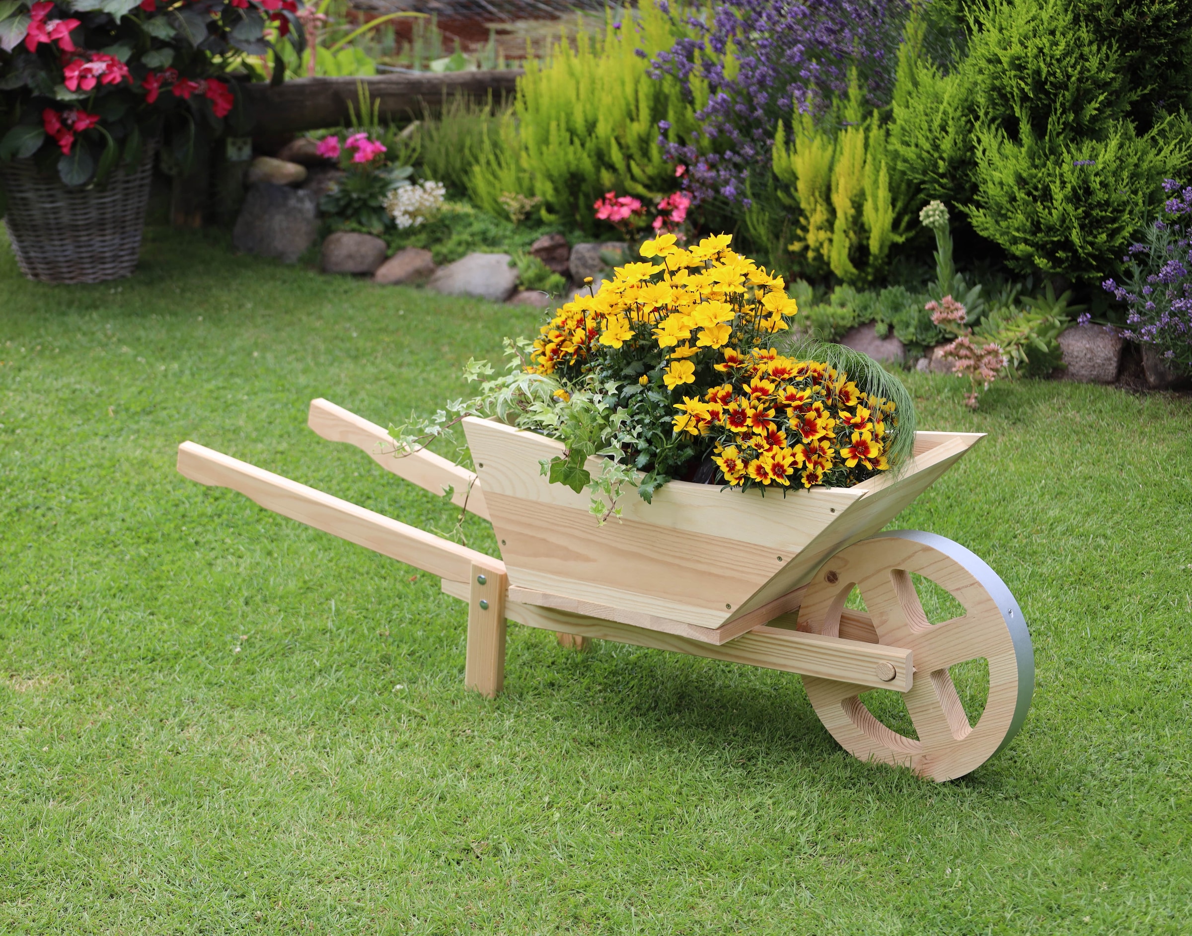 promadino Pflanzkübel »Pflanzkarre«, BxTxH: 113x32x40 cm
