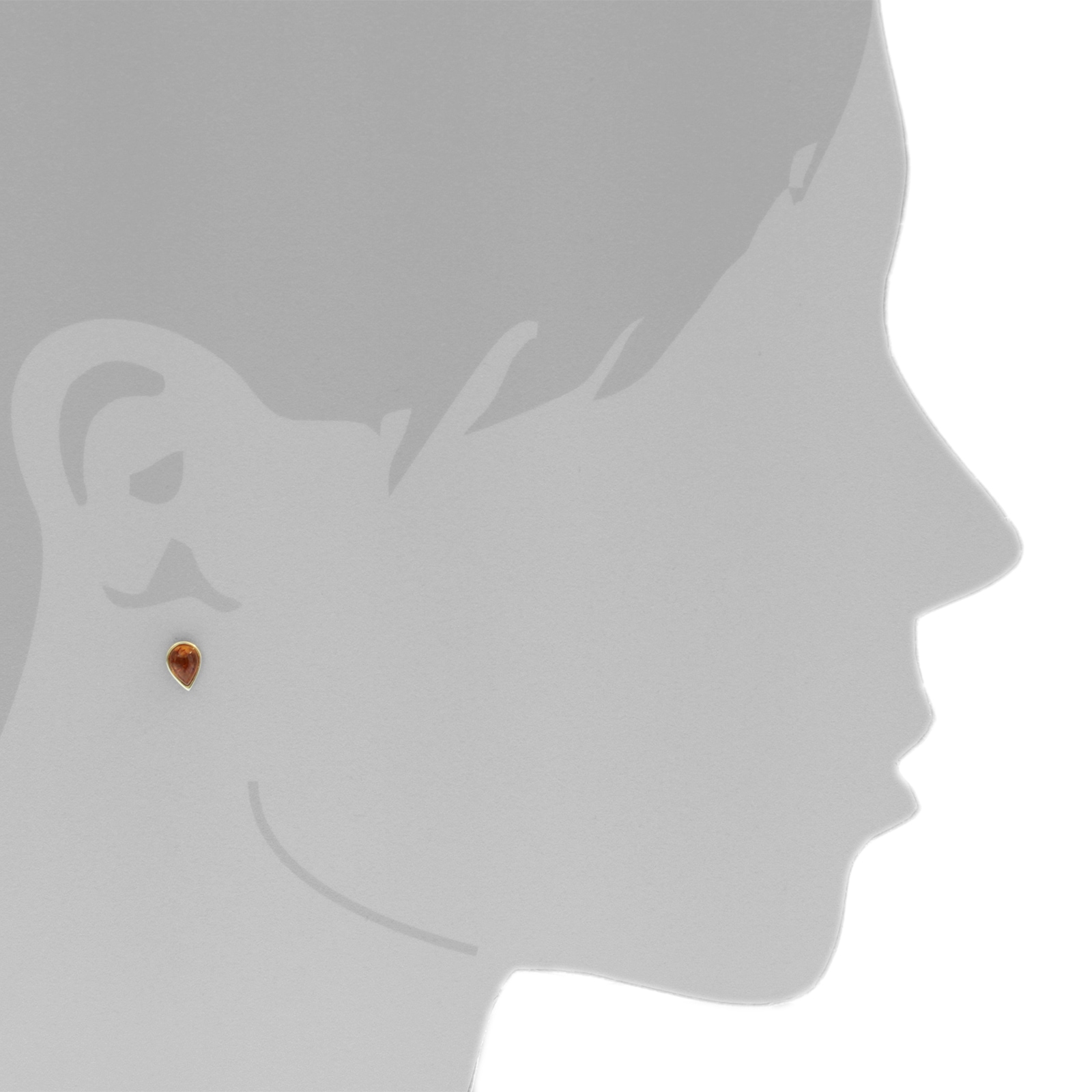 OSTSEE-SCHMUCK Paar Ohrstecker »- Classic 7 x 5 mm - Gold 333/000 - Bernstein«