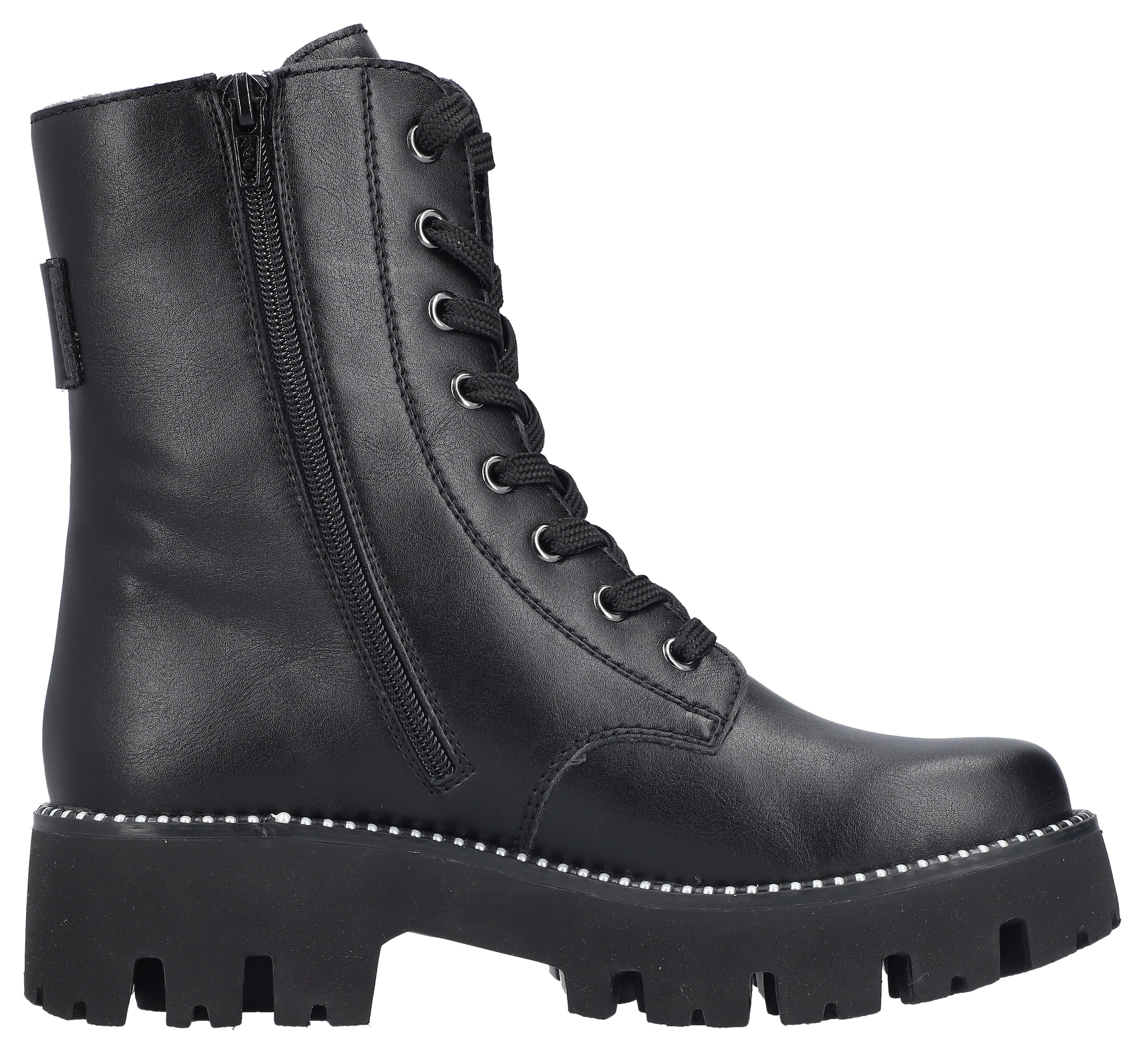 Rieker Schnürstiefelette, Schnürboots, Plateau, mit zusätzlichem Innenreißverschluss