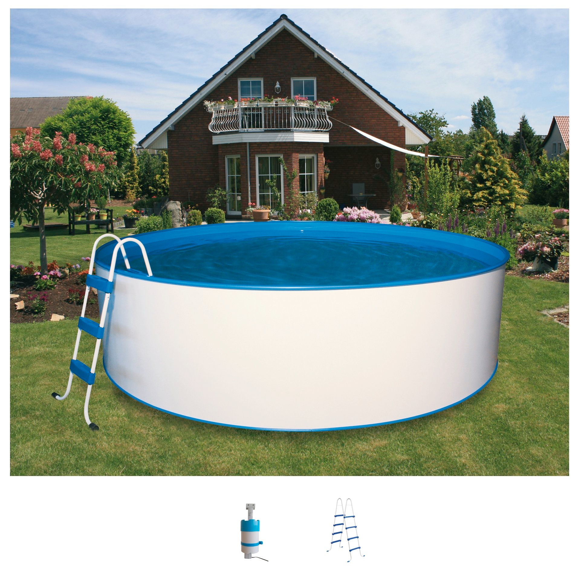 MyPool Rundpool, (Set, 3 tlg.), ØxH: 350x120 cm