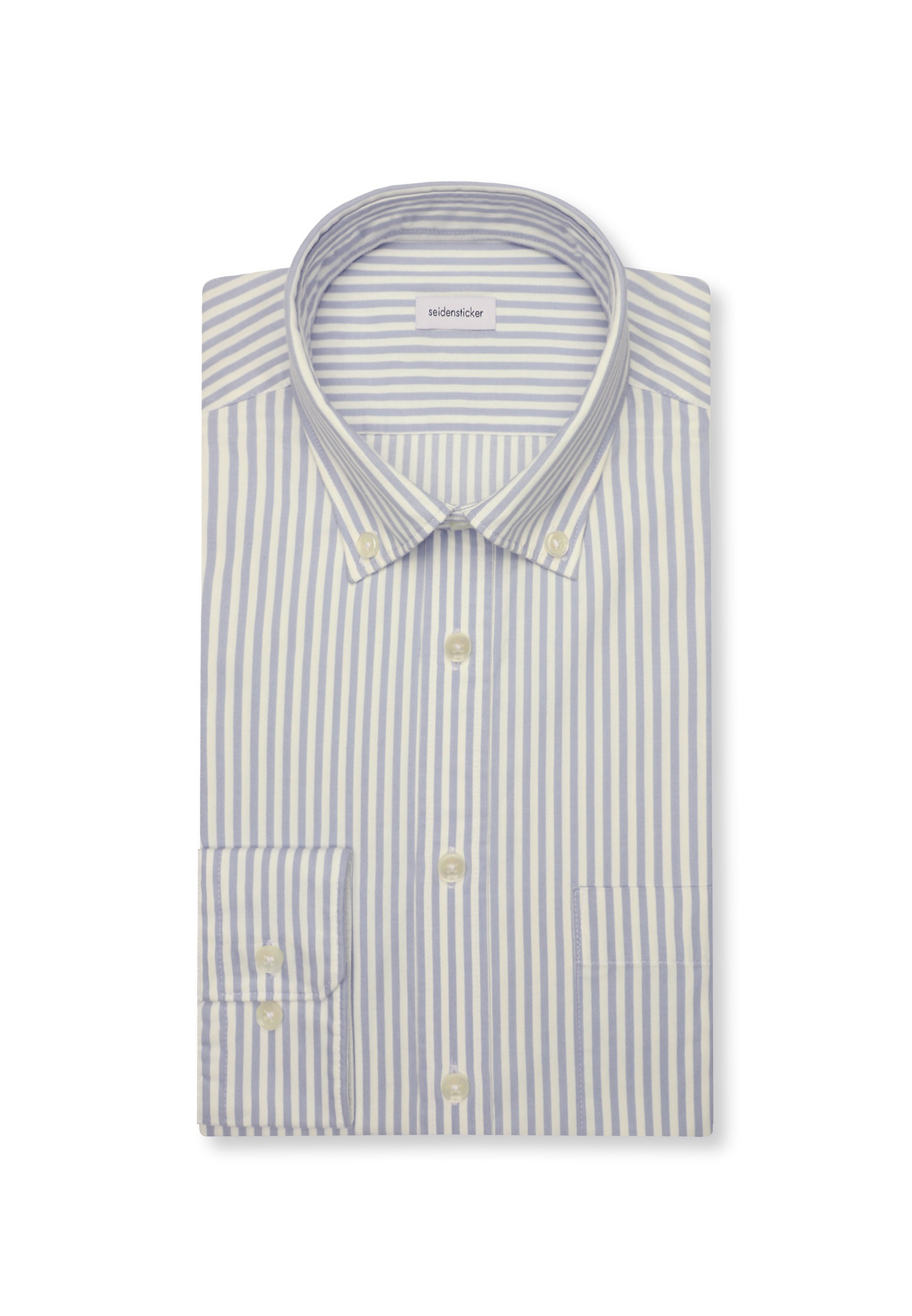 seidensticker Businesshemd »Schwarze Rose« Slim 1/1 Button-Down-Kragen Streifen