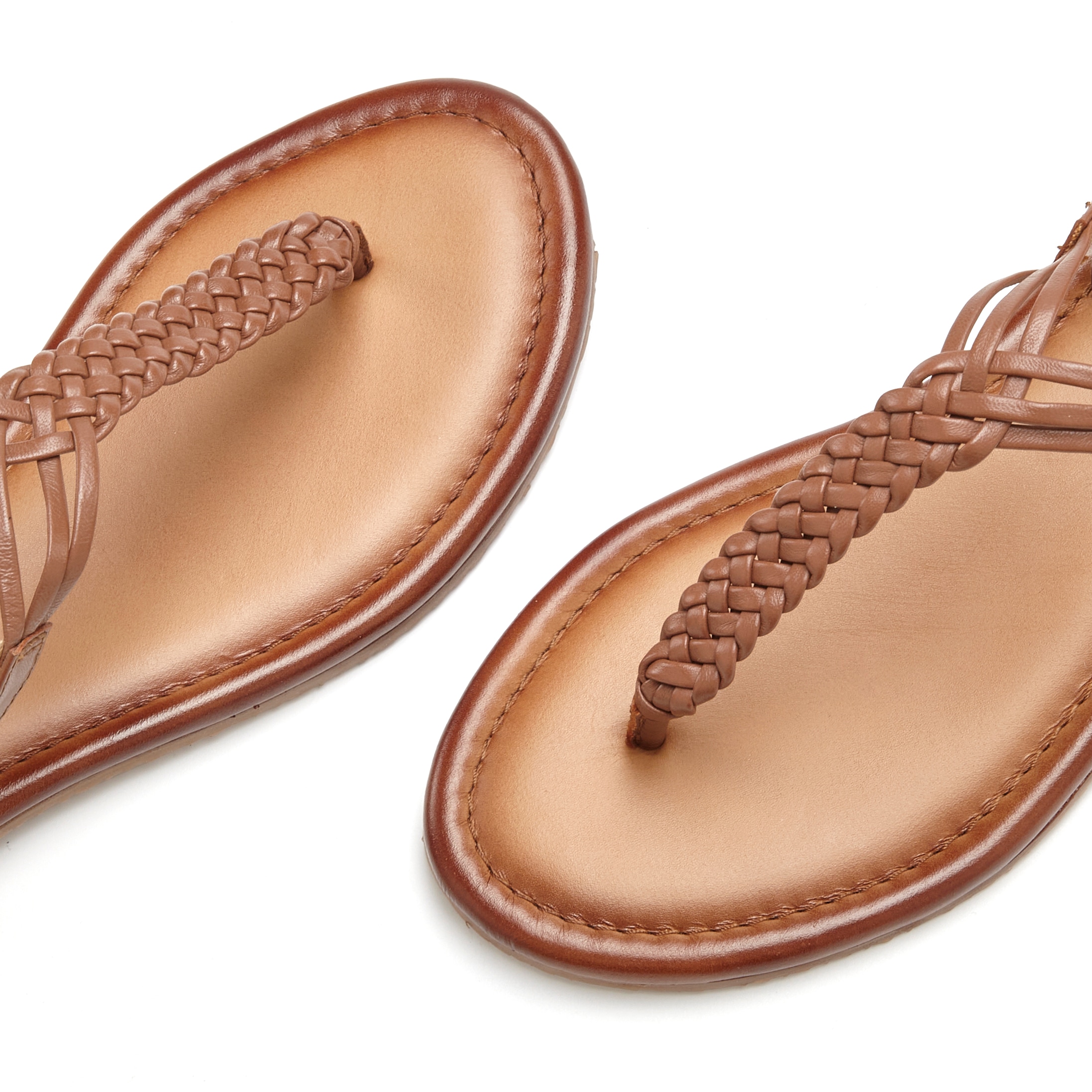 Vivance Zehentrenner »Sandalette, Sommerschuh, Sandale,«  NEU aus Leder mit Flecht-Optik