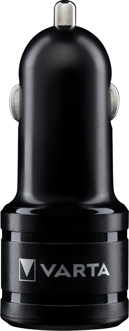VARTA Batterie-Ladegerät »Car Charger 2 USB Ports«, lädt 2 Geräte blaue LED Ladeanzeige mit Lade- und Datenkabel