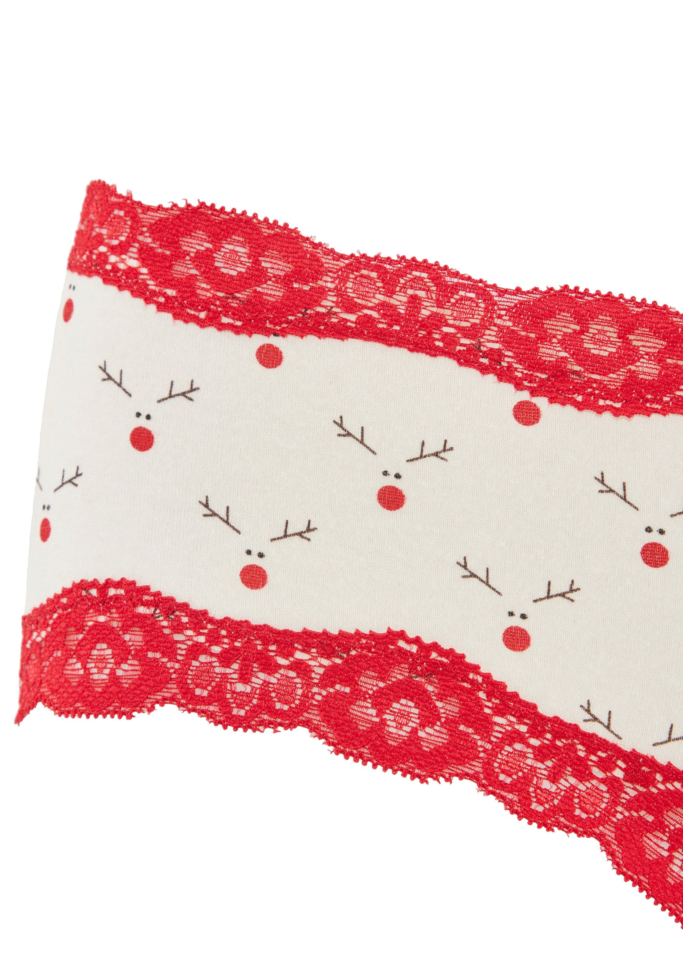 LASCANA Hipster 2er-Pack,  mit feiner Spitze und weihnachtlichen Prints