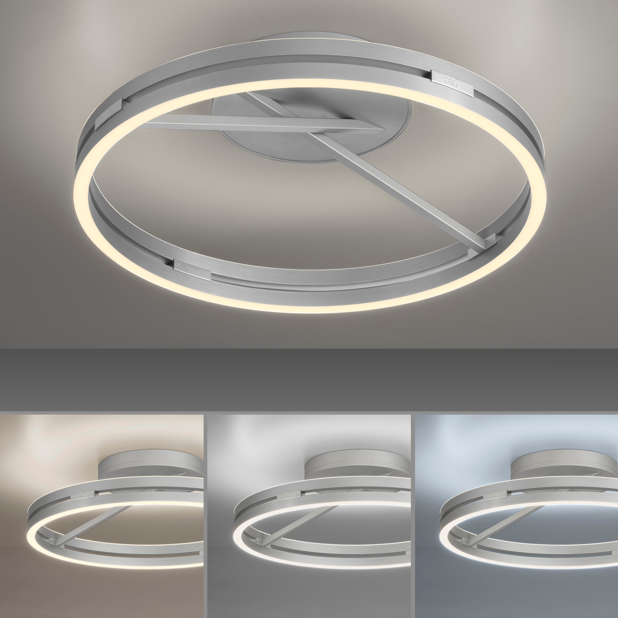 Neuhaus PURE LED Deckenleuchte »PURE Loop« LED-Board 1 Stk. warmweiß - kaltweiß Dimmbar über Fernbedienung, CCT, separat steuerbar