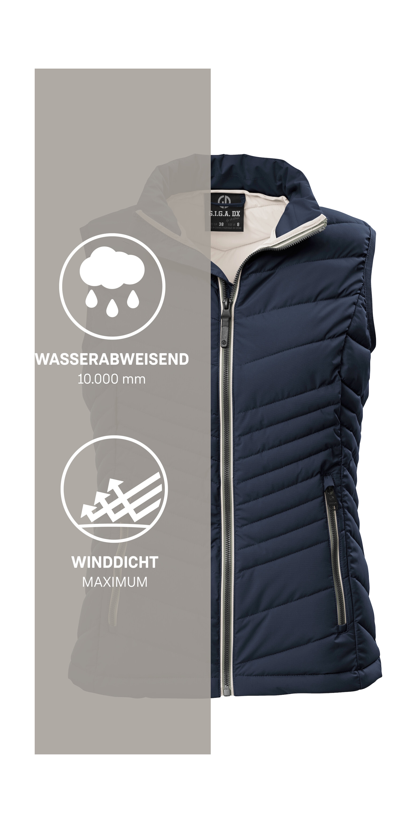 G.I.G.A. DX by killtec Steppweste »GS 109 WMN QLTD VST« Atmungsaktive, winddichte Damenweste mit 10.000 mm Wassersäule