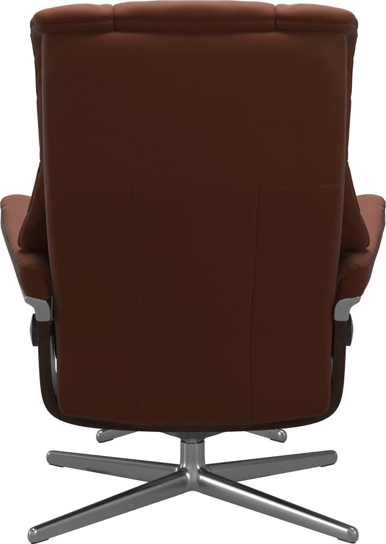 Stressless® Relaxsessel »Mayfair«, (Set, Relaxsessel mit Hocker), mit Hocker, mit Cross Base, Größe S, M & L, Holzakzent Braun