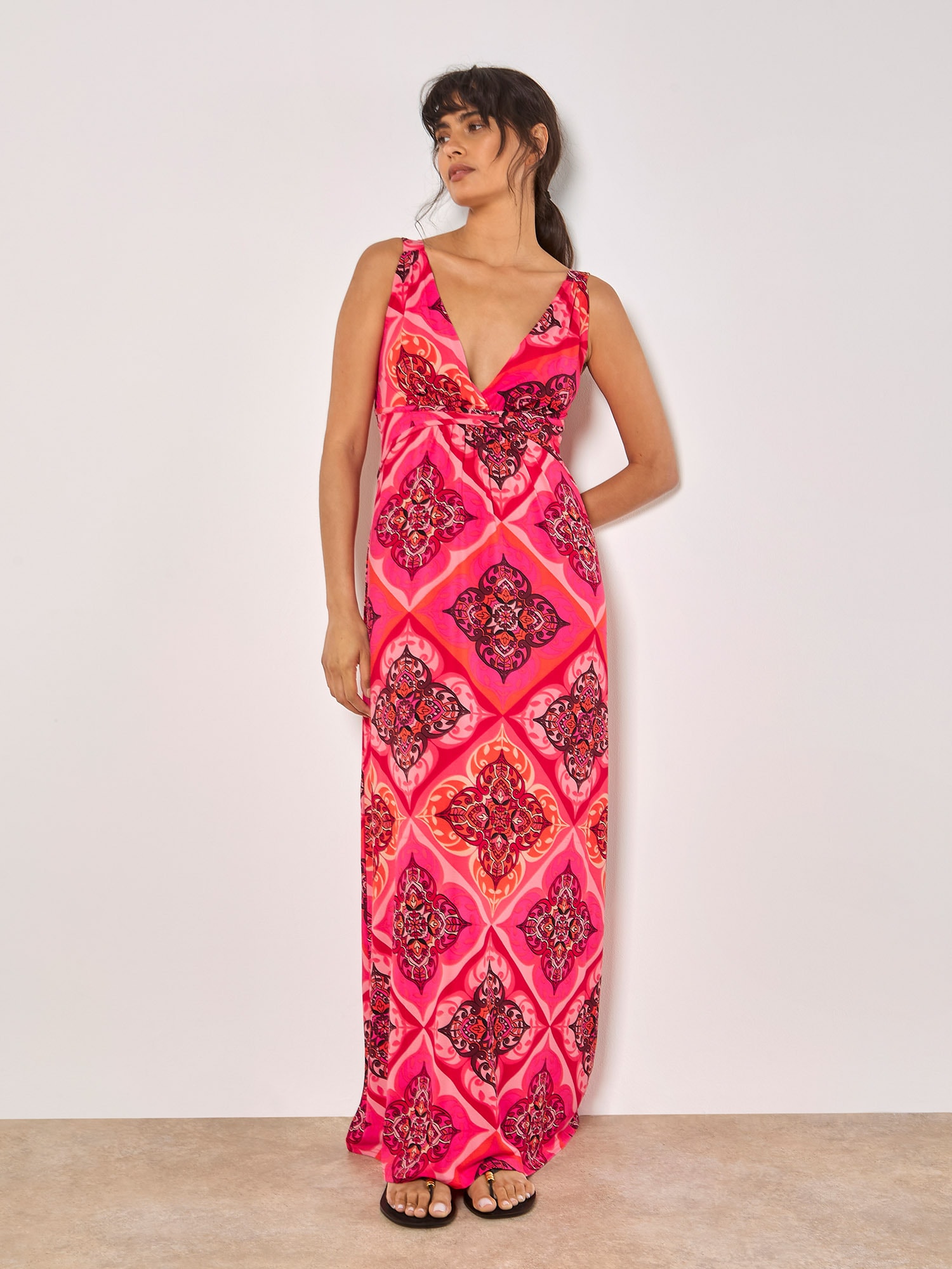 Apricot Maxikleid »Maxikleid« mit Kacheldruck