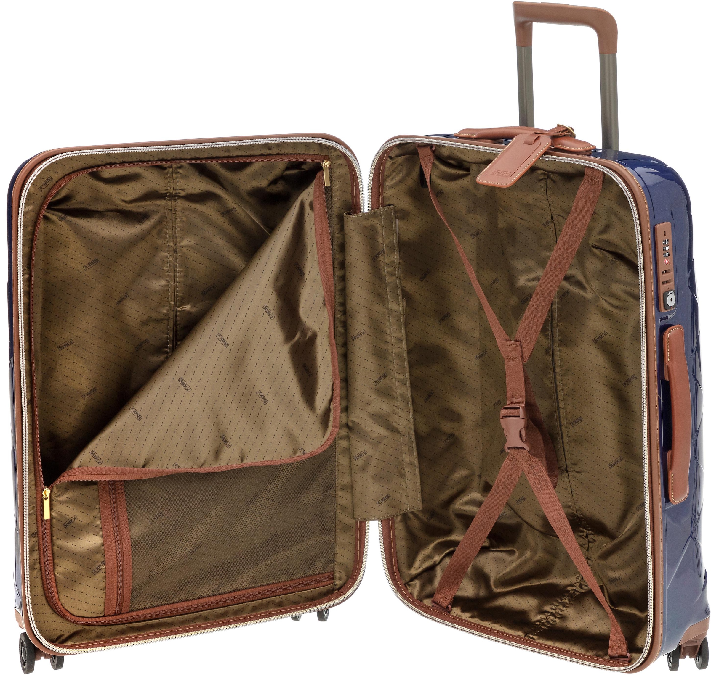 Stratic Hartschalen-Trolley »Leather & More, 76 cm«, 4 Rollen, Reisekoffer großer Koffer Aufgabegepäck TSA-Zahlenschloss