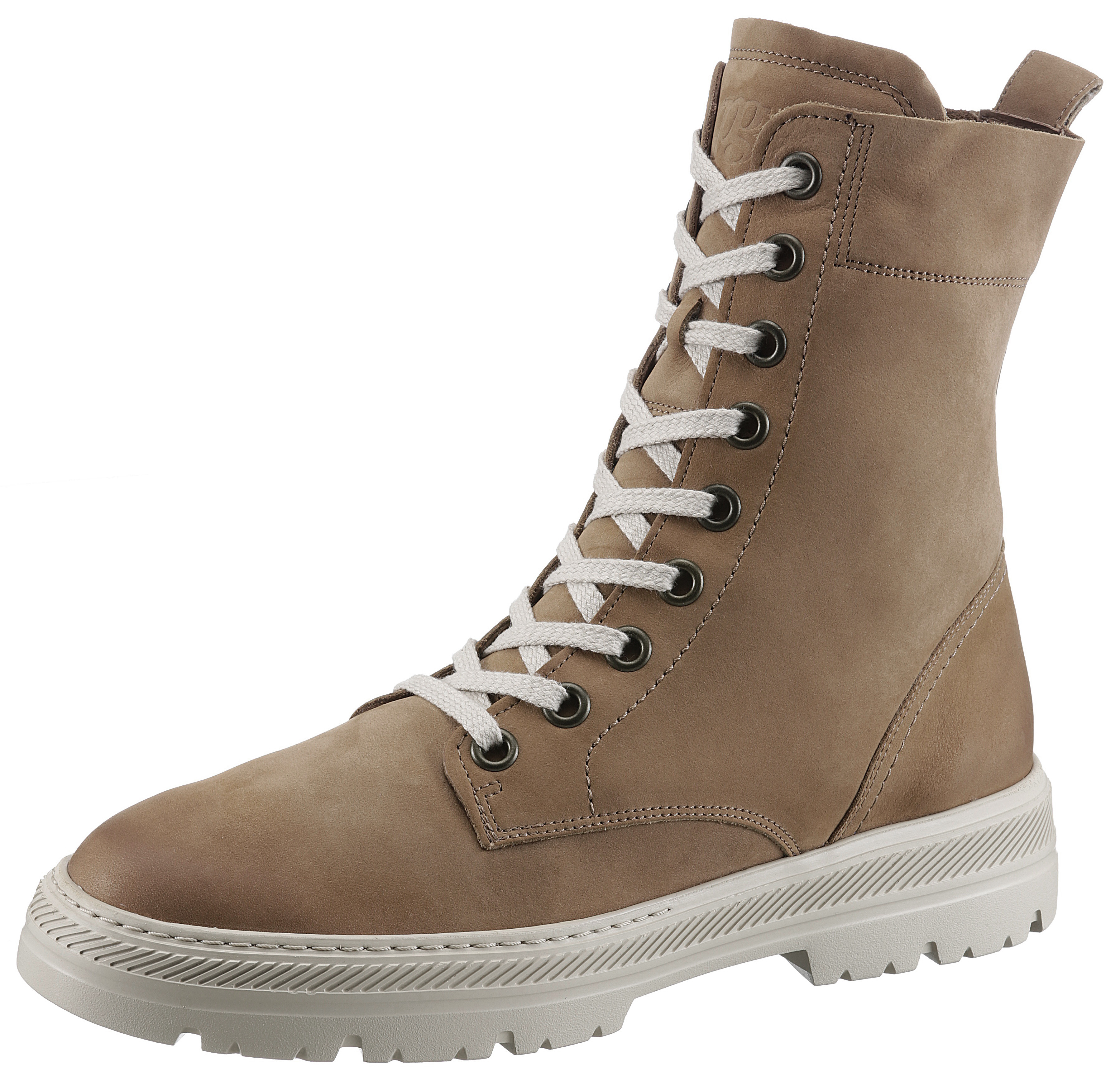 Schnürboots, mit leichter Laufsohle und Innenreißverschluss
