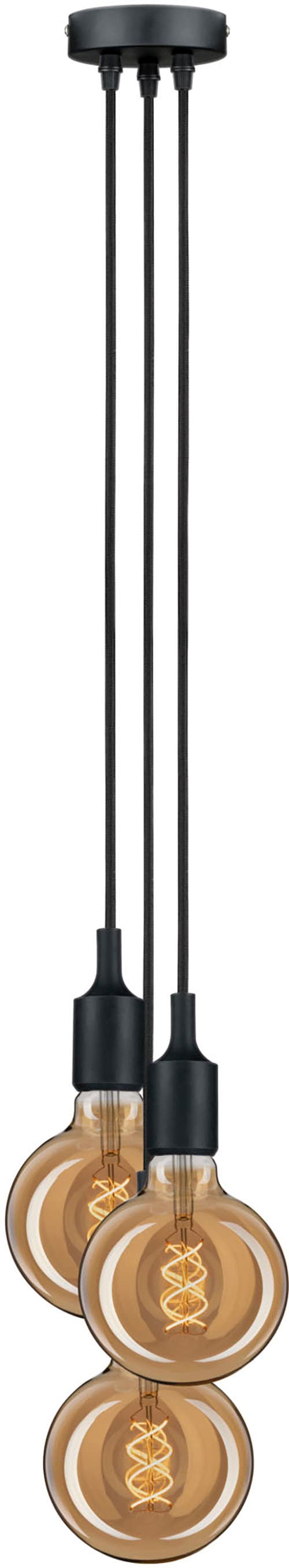 Paulmann Pendelleuchte »Neordic Ketil max. 3x60W Schwarz 230V Sililkon/Kunststoff«, 3 flammig, Leuchtmittel E27 | ohne Leuchtmittel, E27