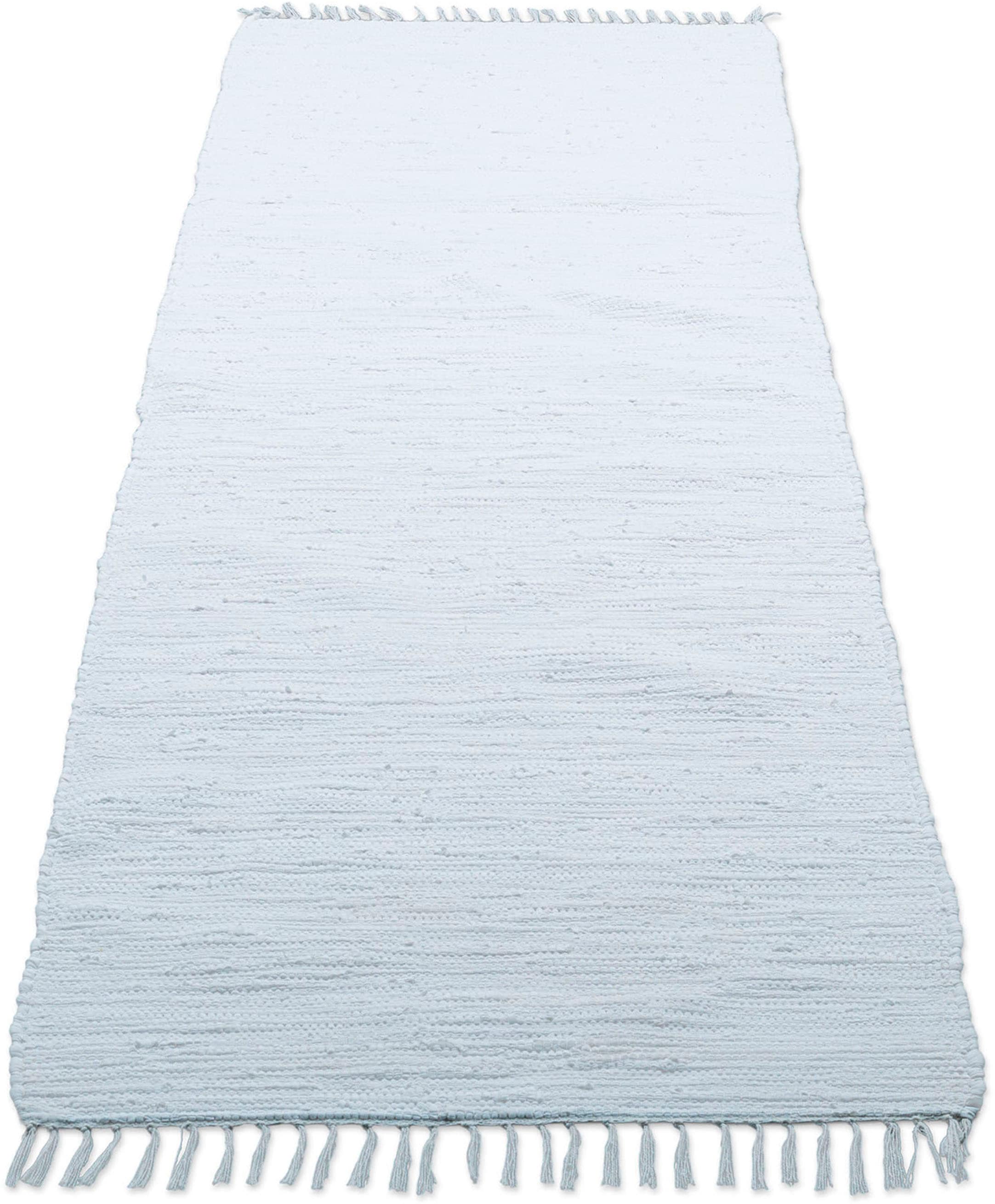 THEKO Teppich »Happy Cotton«, rechteckig, bei reine Flachgewebe, handgewebt, online Baumwolle, Fransen Teppich, mit Handweb OTTO