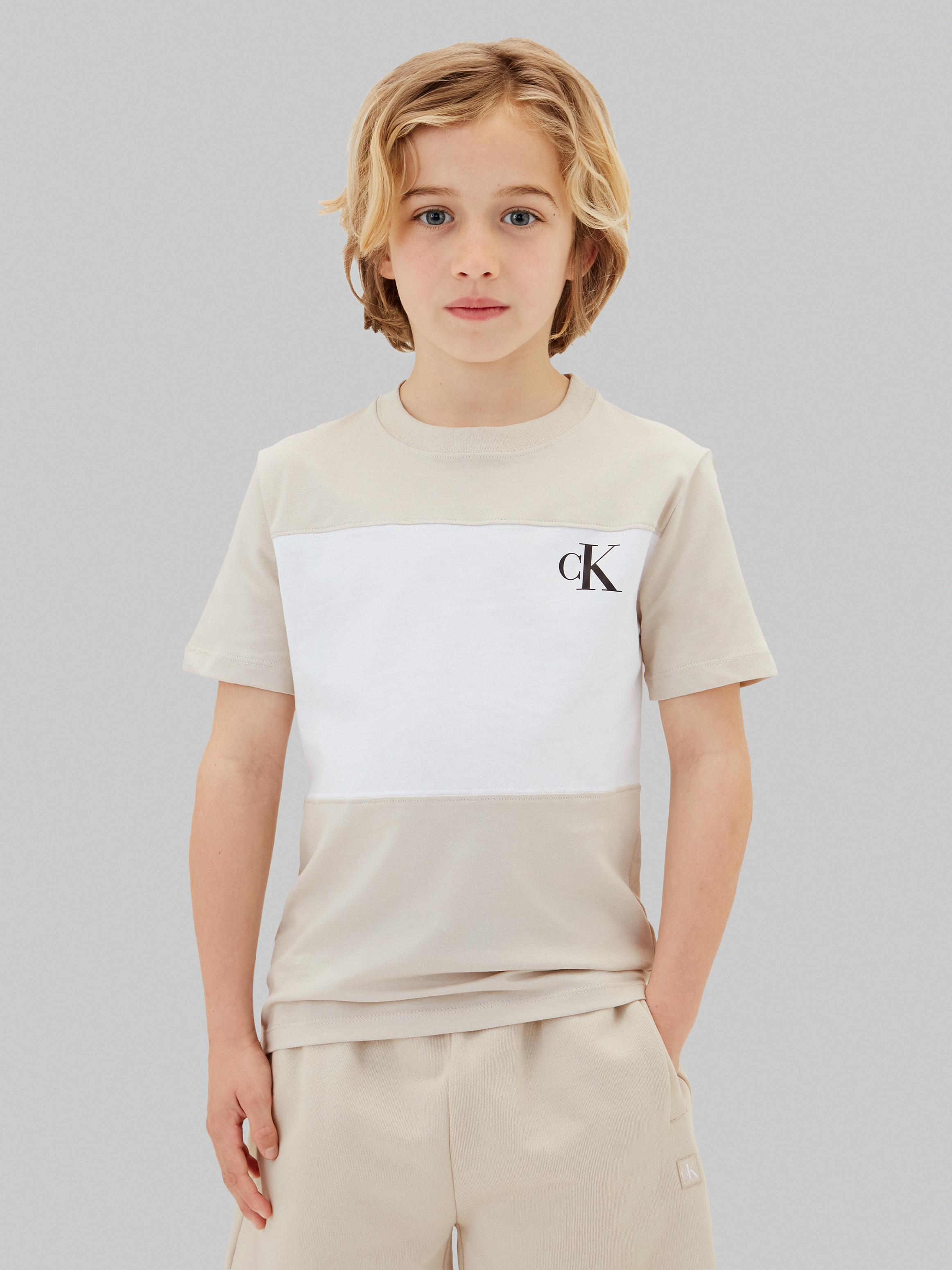 Calvin Klein Jeans T-Shirt »COLOR BLOCK 2-PACK T-SHIRTS« Set, 2 Regular fit für Kinder mit Markenlogo